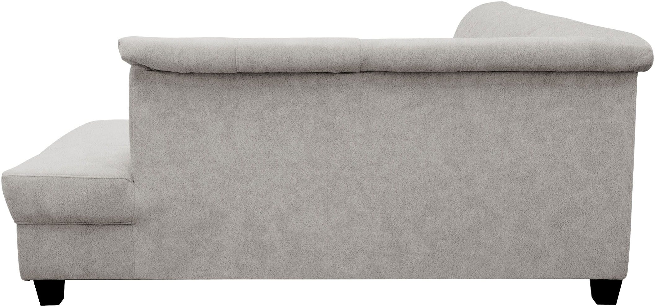 OTTO home Ecksofa »Silkeborg BxT: 254x186 cm, formschönes Sofa mit dunklen Füßen« aus pflegeleichtem, weichem Luxus-Microfaser