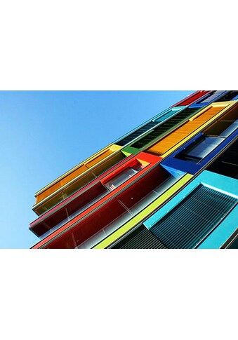 Places of Style Acrylglasbild »Farbenfrohes Gebäude« kaufen