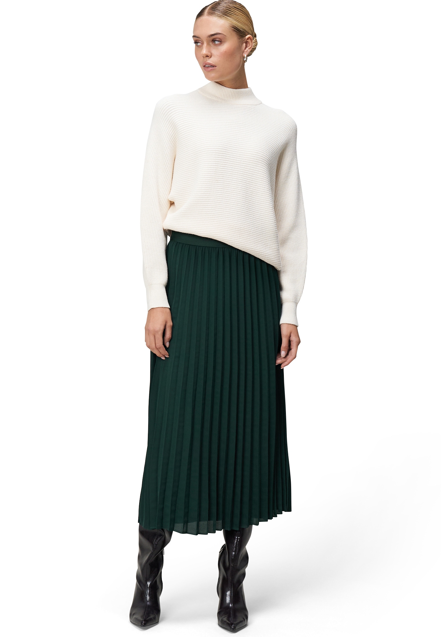 Zero Rundhalspullover »Pullover mit Strukturmuster«