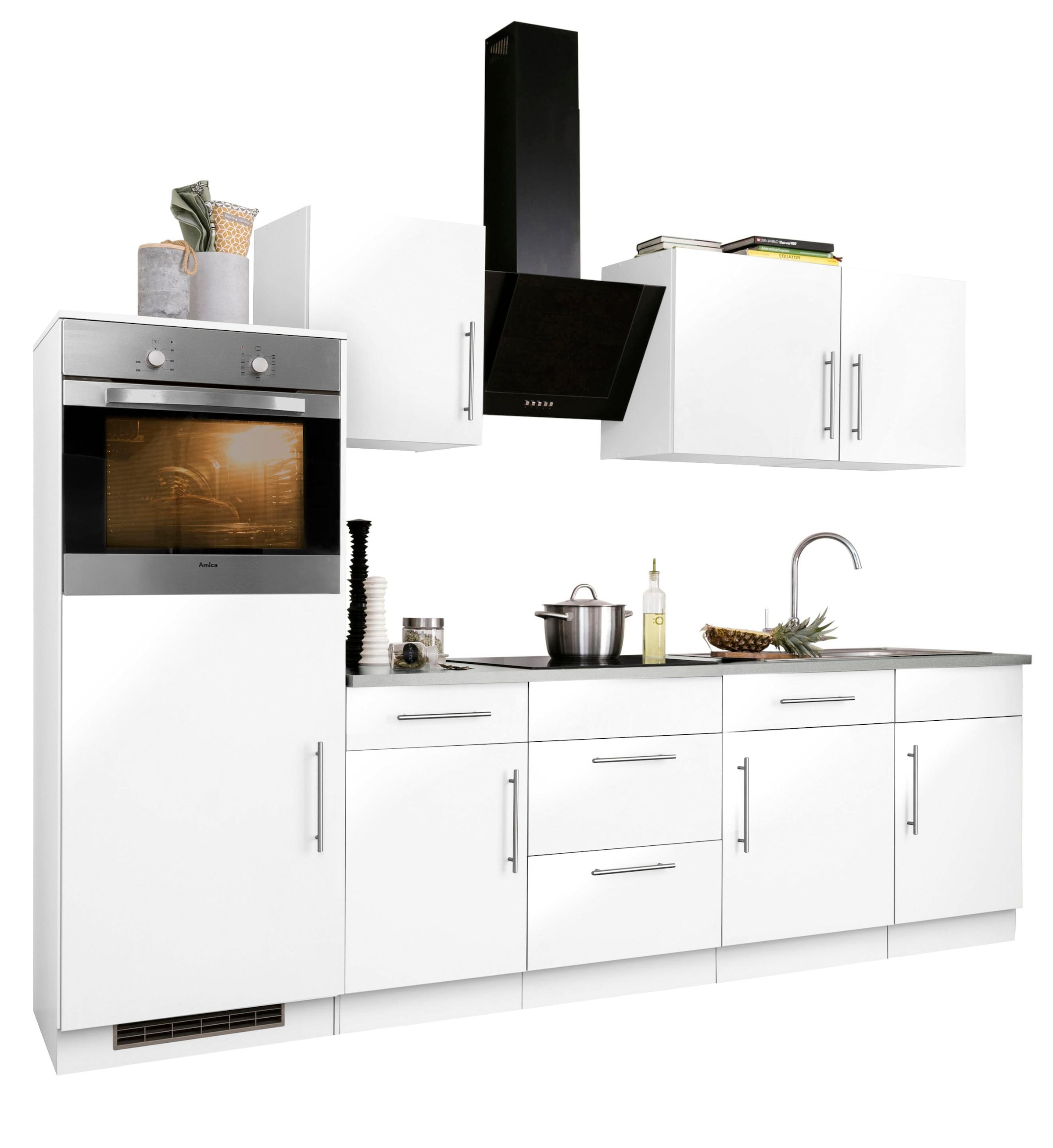 wiho Küchen Küchenzeile "Cali" ohne E-Geräte, Breite 280 cm