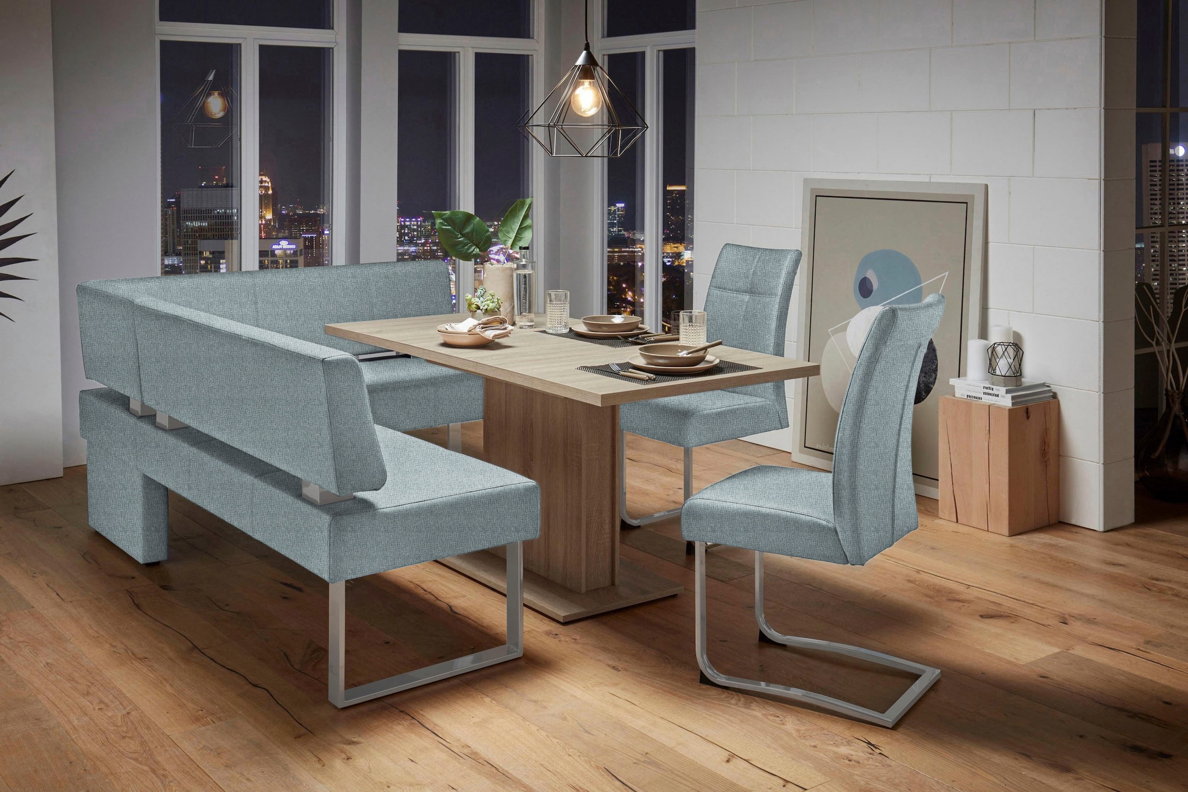 OTTO home Eckbank »Rab« in 2 Breiten (180 oder 200 cm), Bezug in verschiedenen Qualitäten