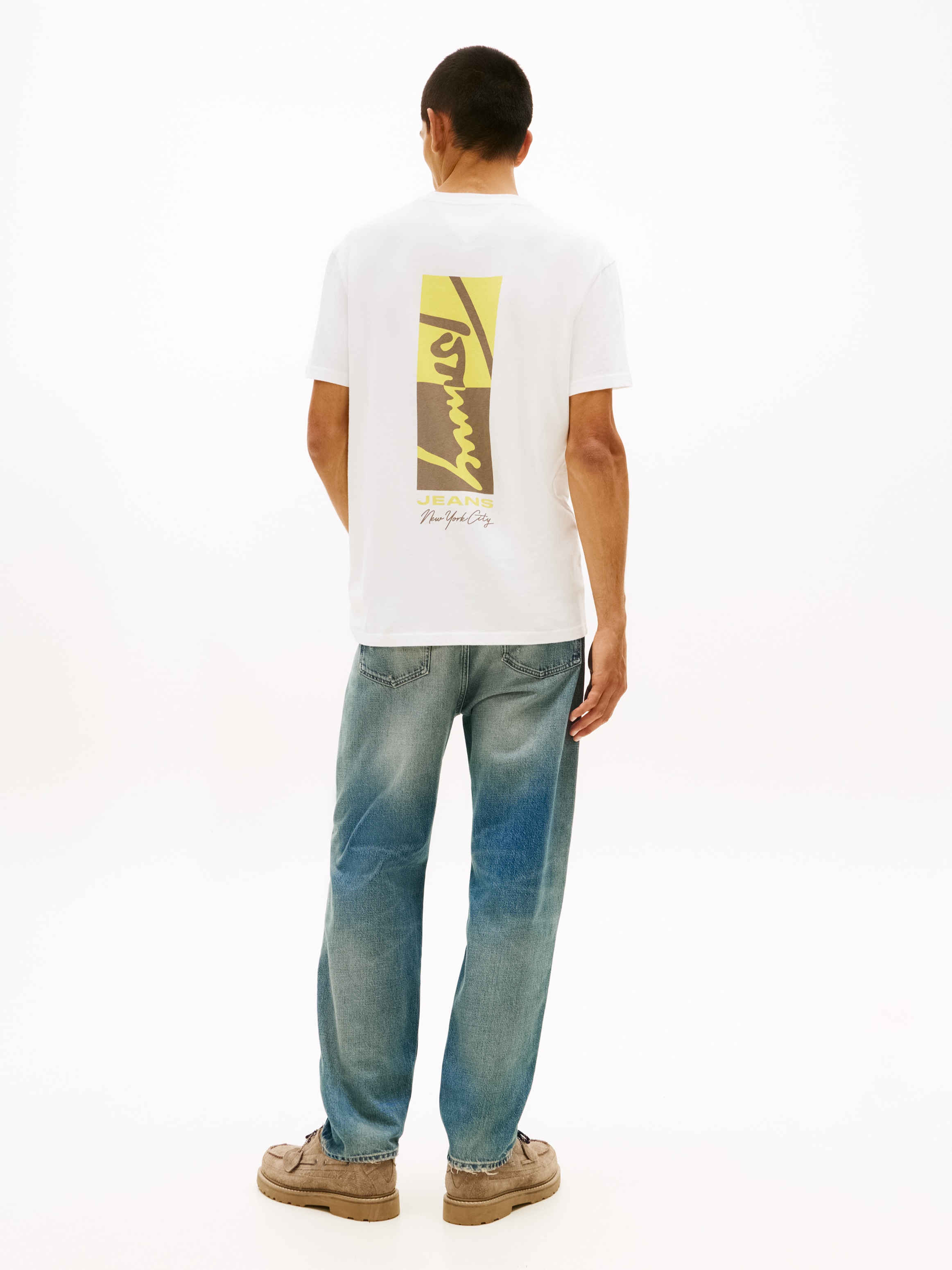 Tommy Jeans T-Shirt »TJM REGULAR SIGN BLOCK« Regular fit mit Rundhalsausschnitt