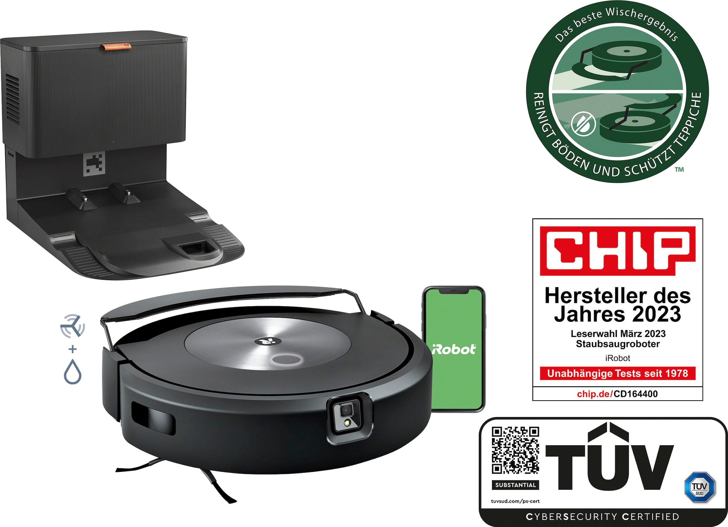 online j7+ (c755840) »Roomba bei Saug- OTTO iRobot und jetzt Absaugstation«, mit Saugroboter Wischroboter Combo autom.