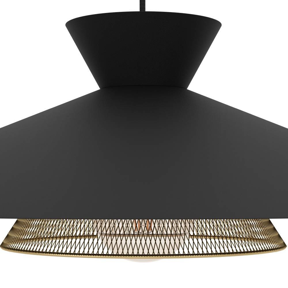 EGLO Hängeleuchte »GRIZEDALE«, 1 flammig, Leuchtmittel E27 | ohne Leuchtmittel, Pendelleuchte, Esszimmerlampe, Japandi-Design, Metall, Ø 50 cm