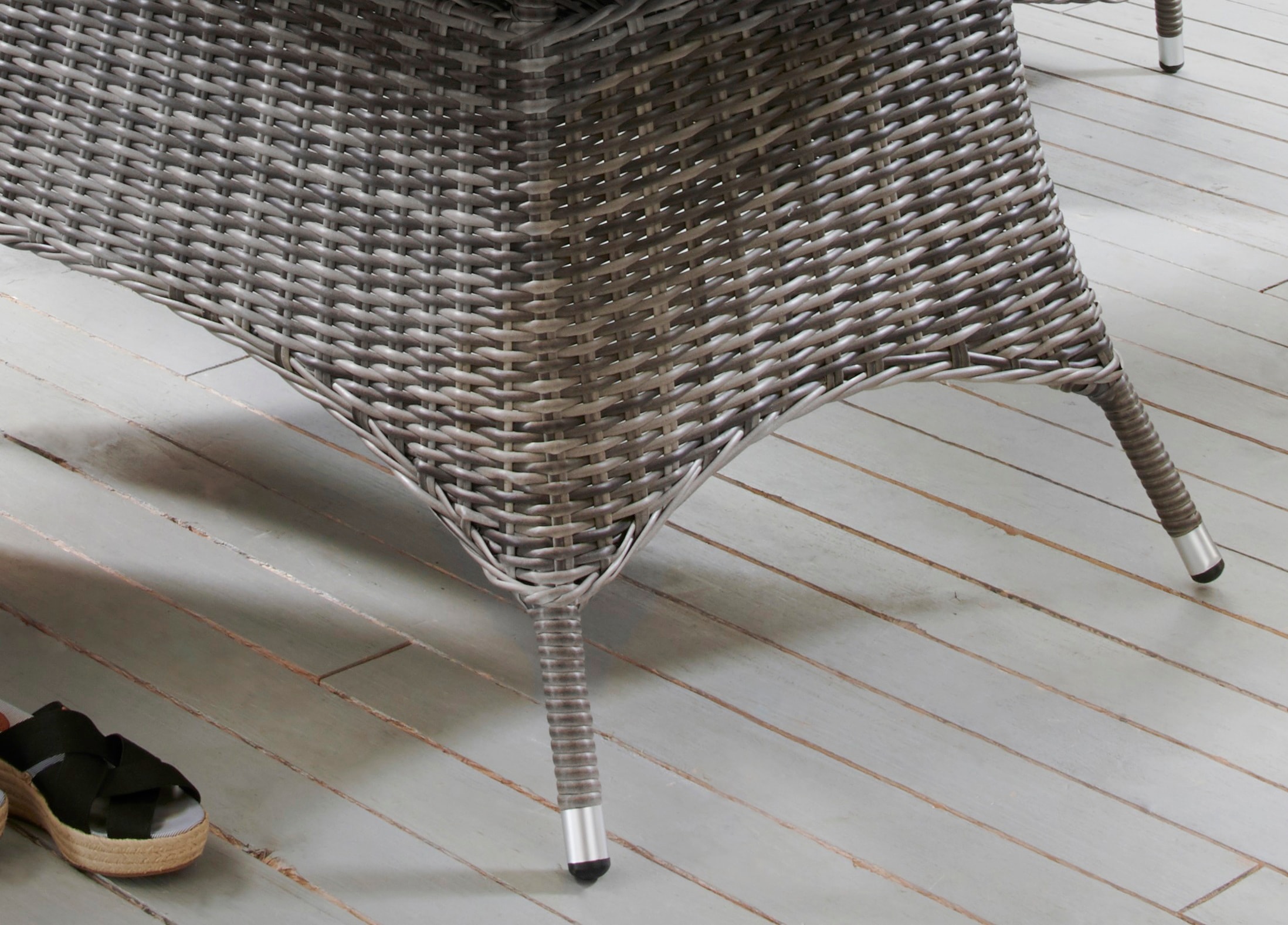 Destiny Garten-Essgruppe »BAHIA«, (13 tlg., 4x Hochlehner, 1x Tisch, inkl. Auflagen), Aluminium, Polyrattan