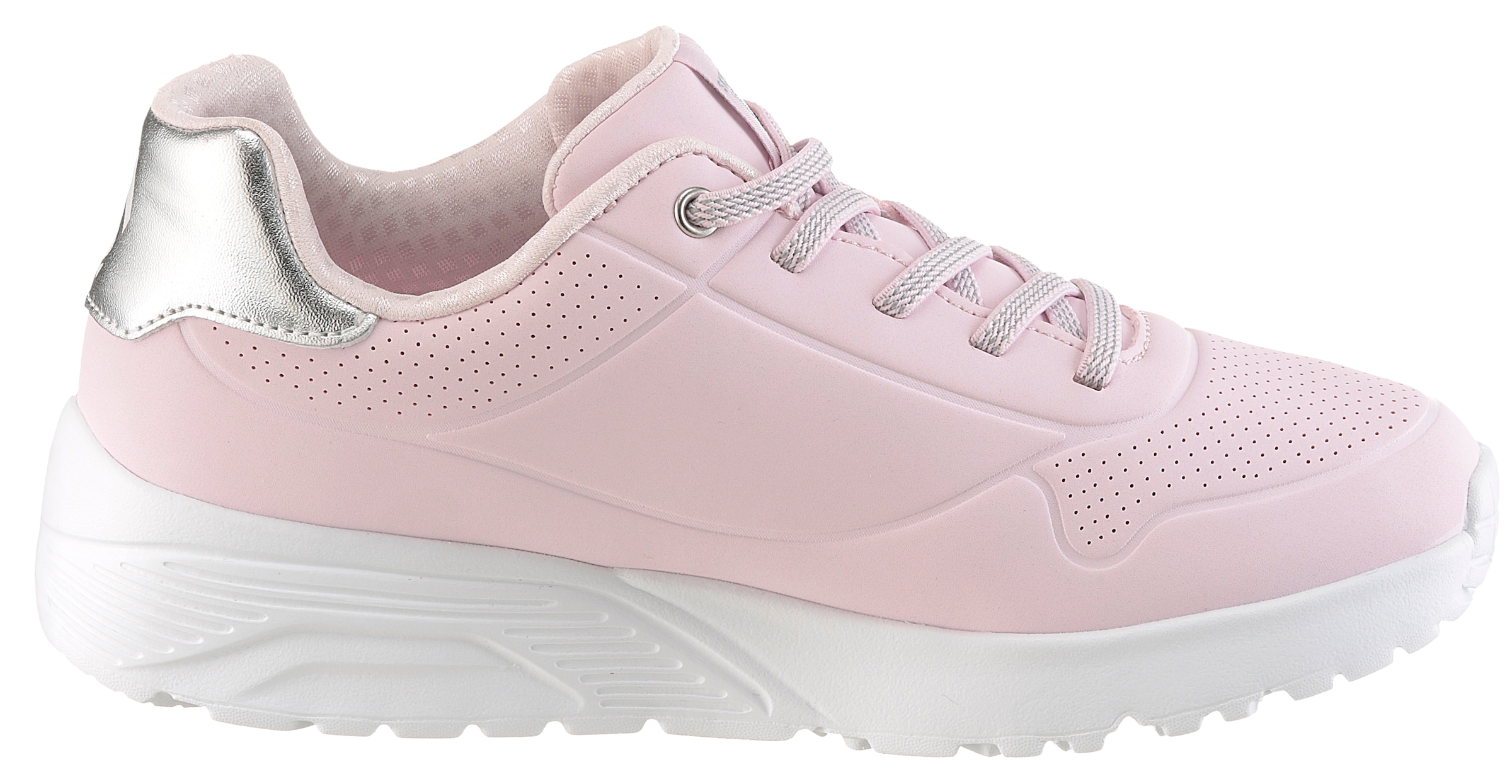 Skechers Sneaker »UNO LITE«  , Schnür,-Plateausneaker mit Metallic, Größenschablone zum Download