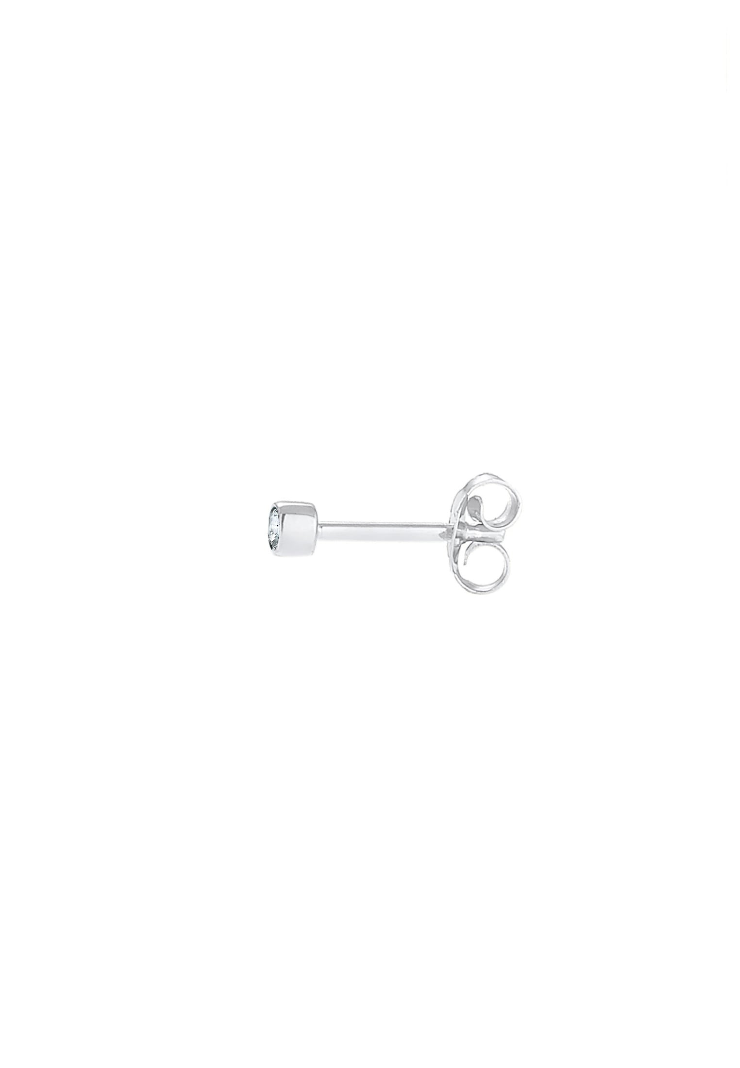 Elli Piercing-Set »Ohrringe Single Ohrstecker Basic Kristall 925 Silber«