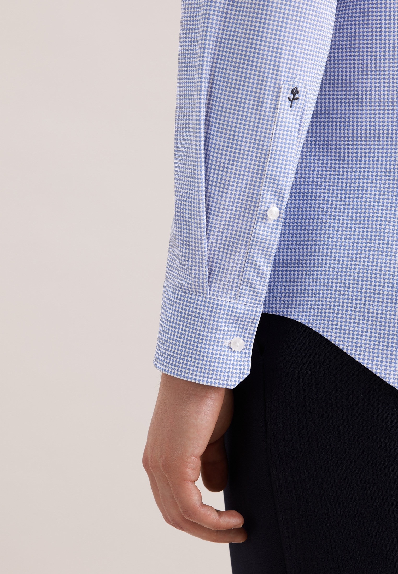 seidensticker Businesshemd »Schwarze Rose« Slim 1/1 Kentkragen Druck