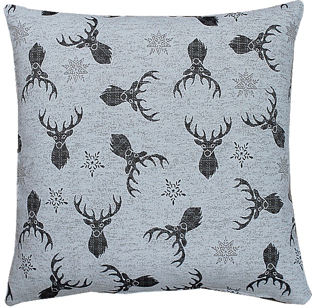 HOSSNER - HOMECOLLECTION Kissenhülle »Hirschkopf, Weihnachtsdeko«, (1 St.), mit weihnachtlichem Motiv