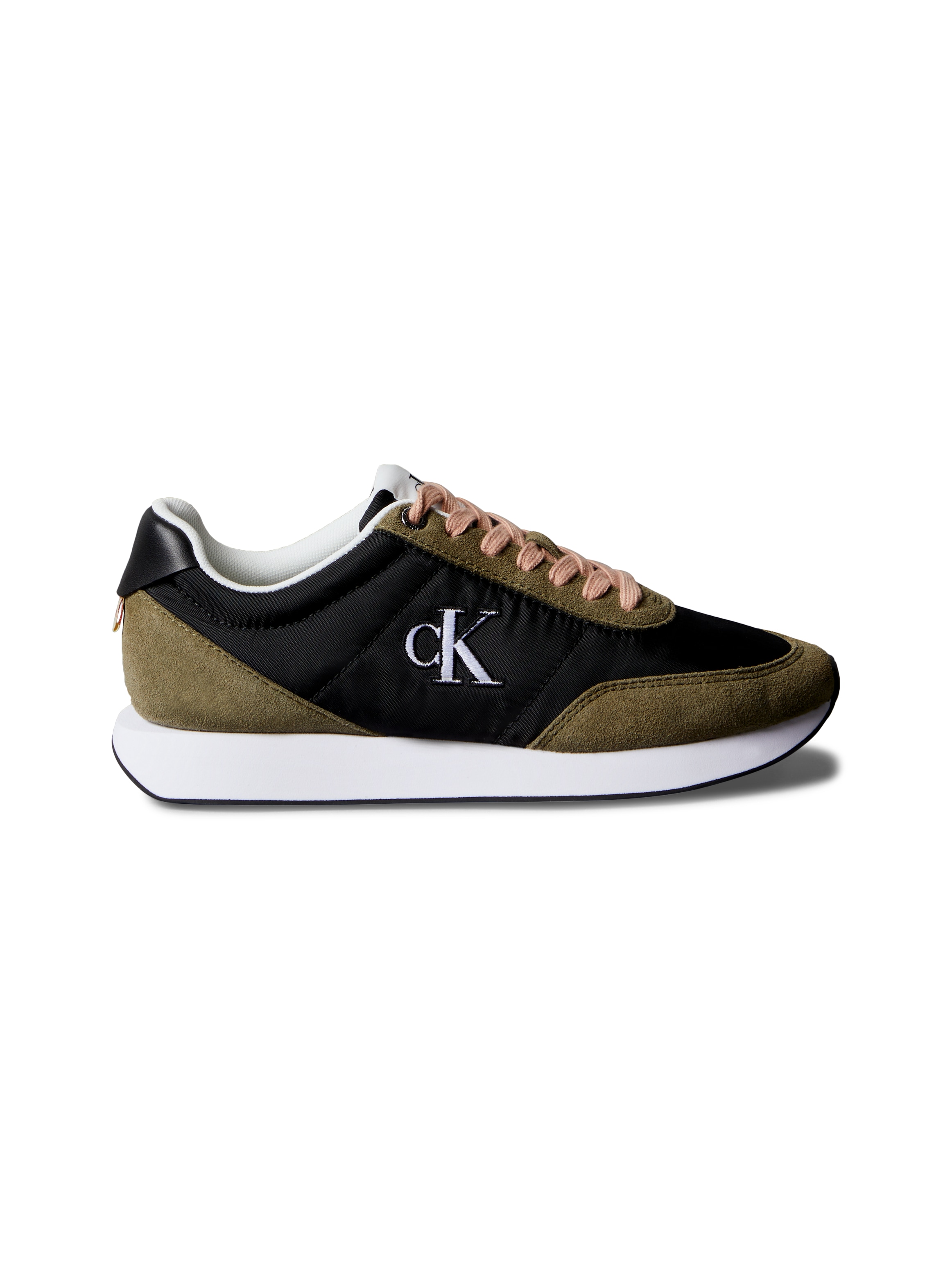 Calvin Klein Jeans Sneaker »RETRO RUNNER ESS MIX MAT«, Schnürschuh, Runner-Sneaker, Freizeitschuh mit seitlichem CK-Logo