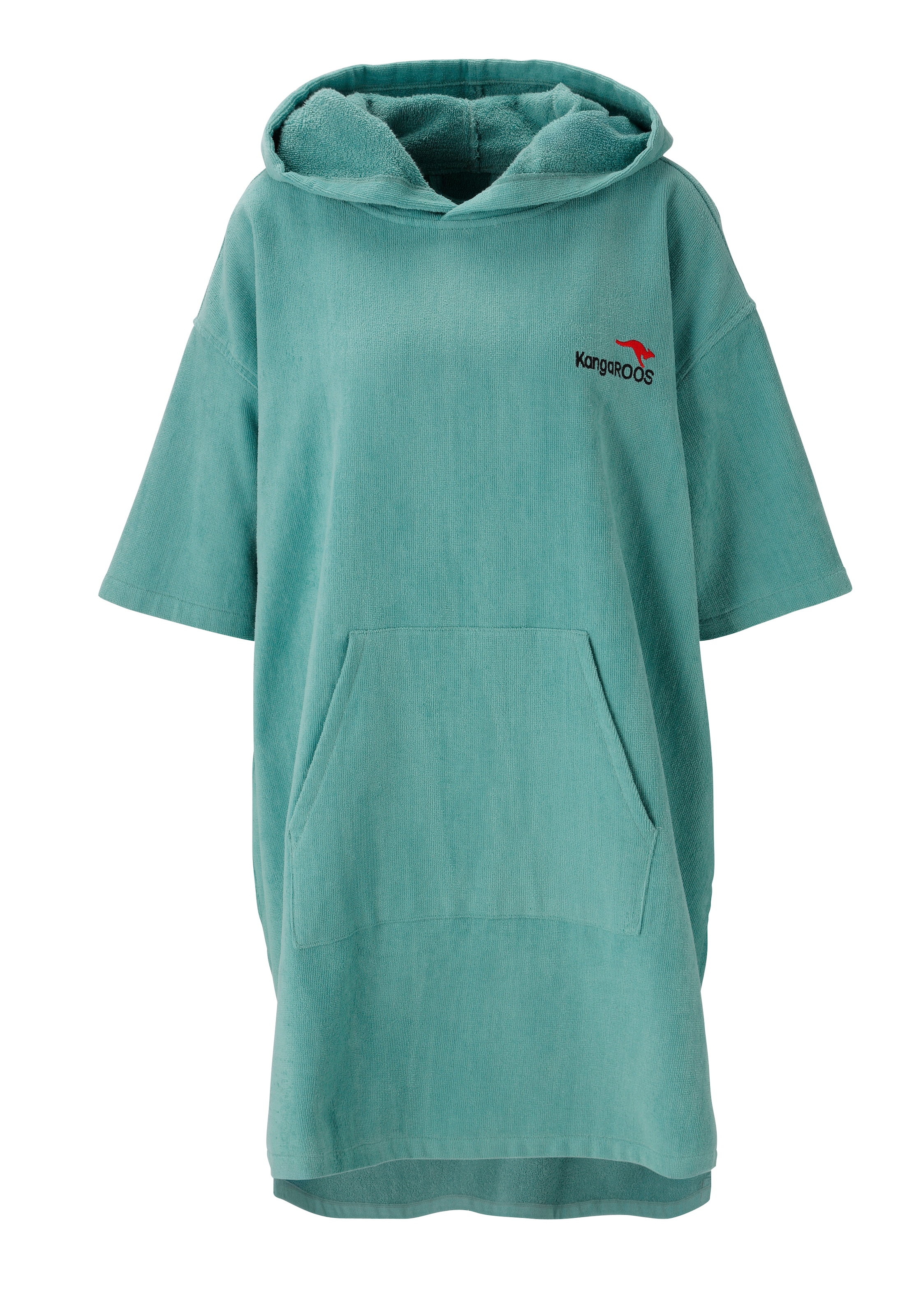 KangaROOS Badeponcho »Summer, ideal für Sauna, Spa & im Urlaub, Damen & Herren« 1 Stk. Surfponcho, mit Bauchtasche, 100% Baumwolle, Frottee