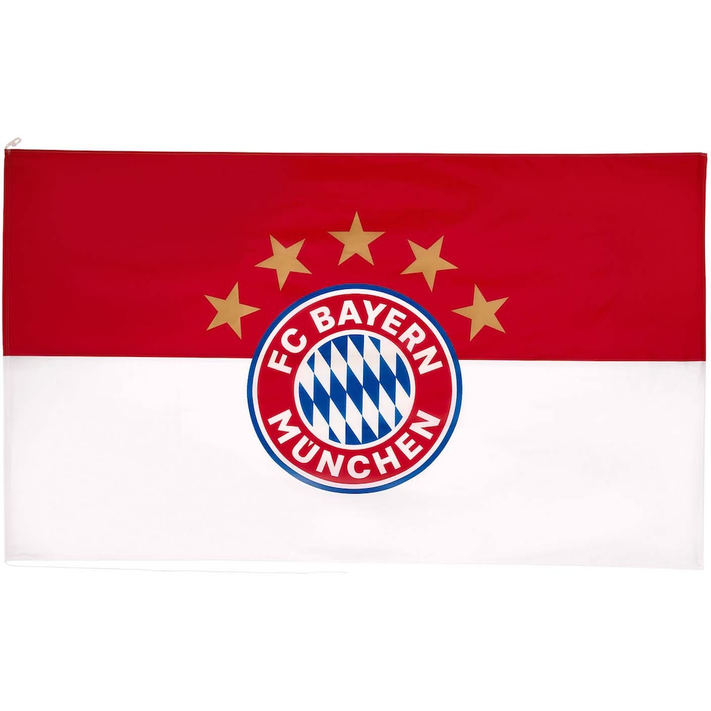 FC Bayern Fahne »FC Bayern München Hissfahne 5 Sterne Logo, 250x150 cm«