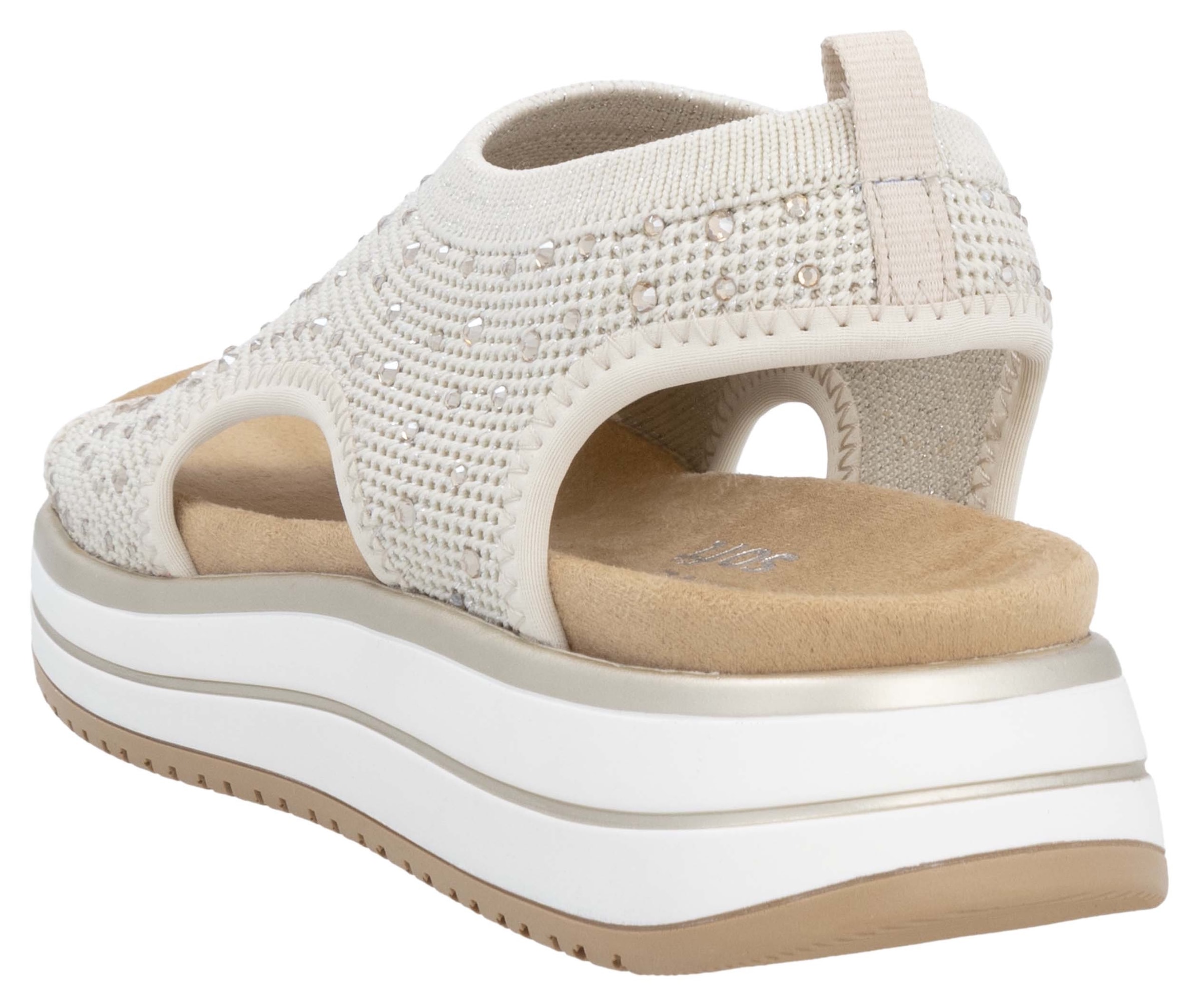 Remonte Sandale, Sandale, Sommerschuh, Komfortschuh mit funkelnden Strasssteinen