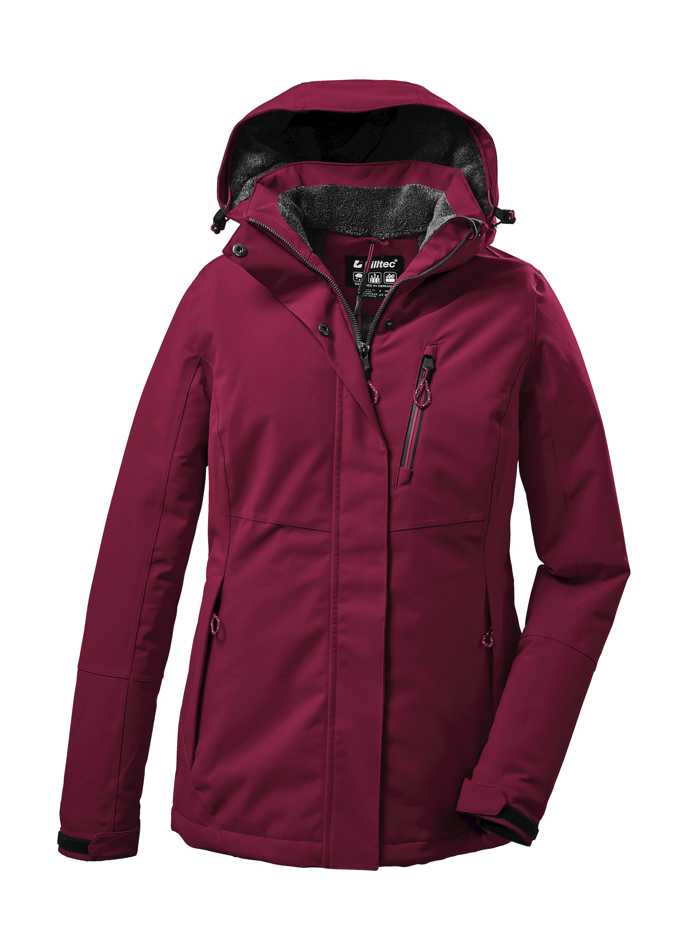 Killtec Outdoorjacke »KOW 170 KG WMN JCKT« Damen Funktionsjacke: wasserdicht, atmungsaktiv, abnehmbare Kapuze