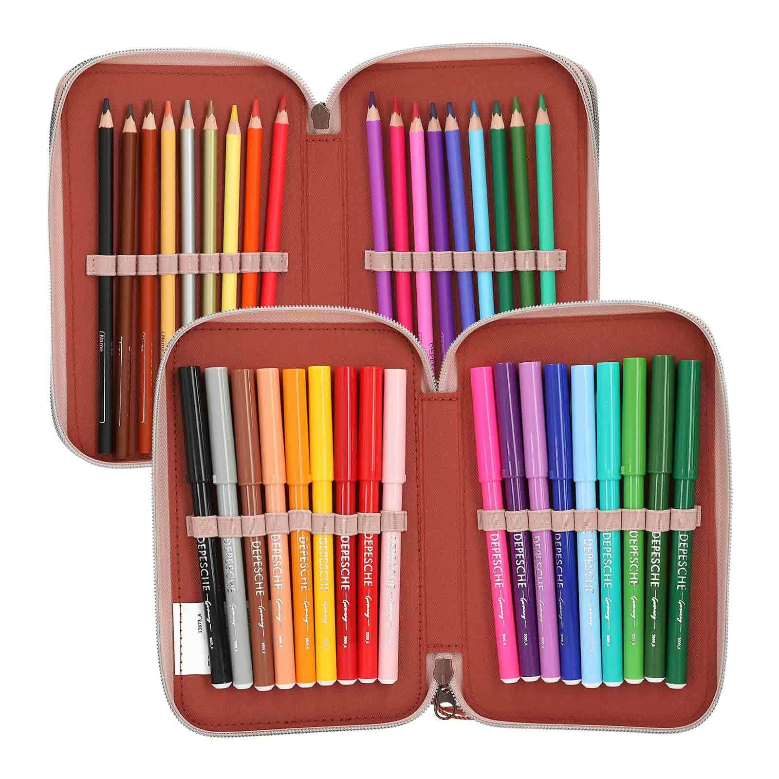 Depesche Buntstift »3-Fach Federtasche FUR-EVER FRIENDS TOPModel 7,5 x 13 x 20 cm rosa«