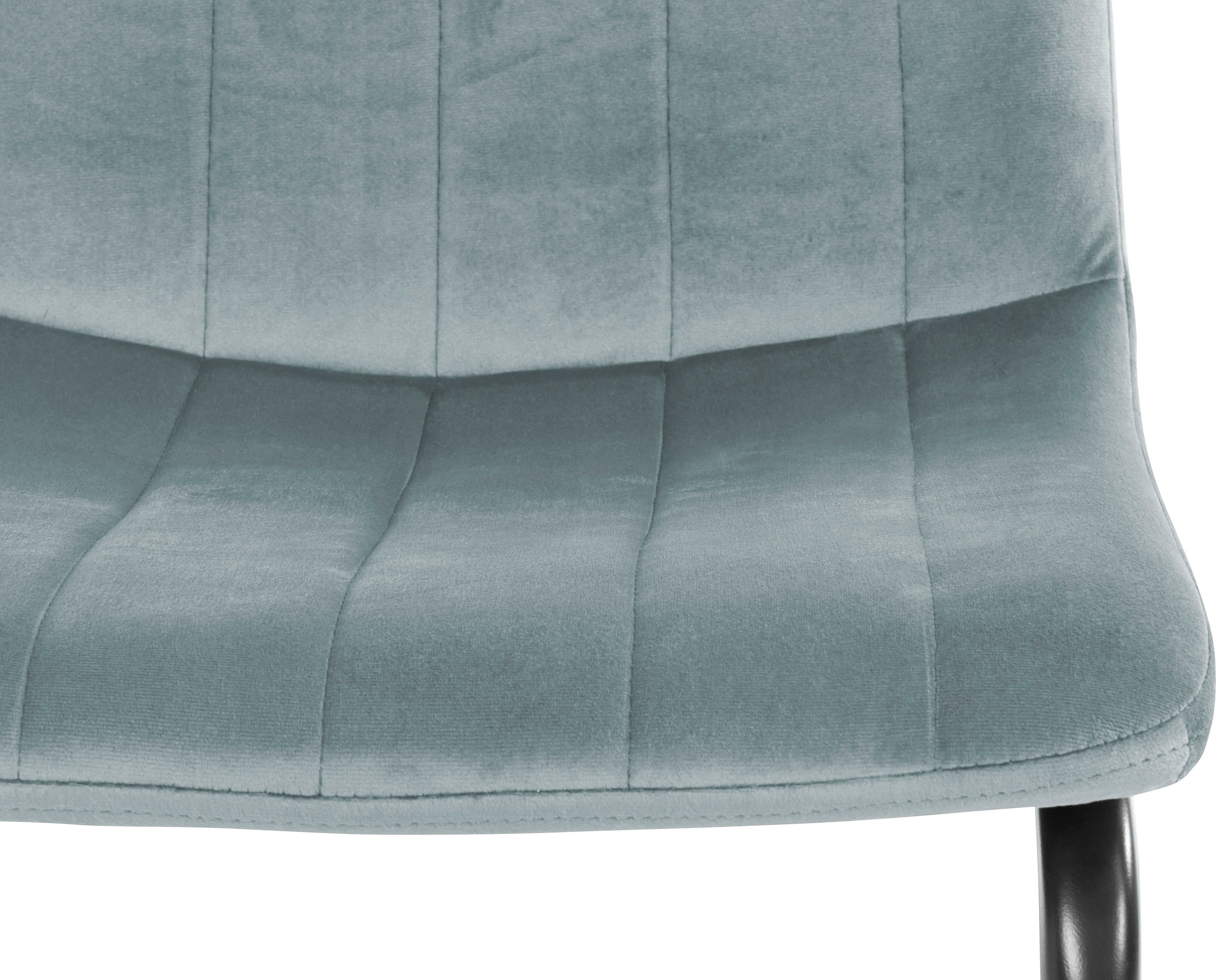 »Marcela«, Nähte bei Sitzhöhe Veloursstoff, Sitzfläche, Freischwinger mit cm in der Leonique Sitz OTTO Veloursstoff, 2 St., an 48