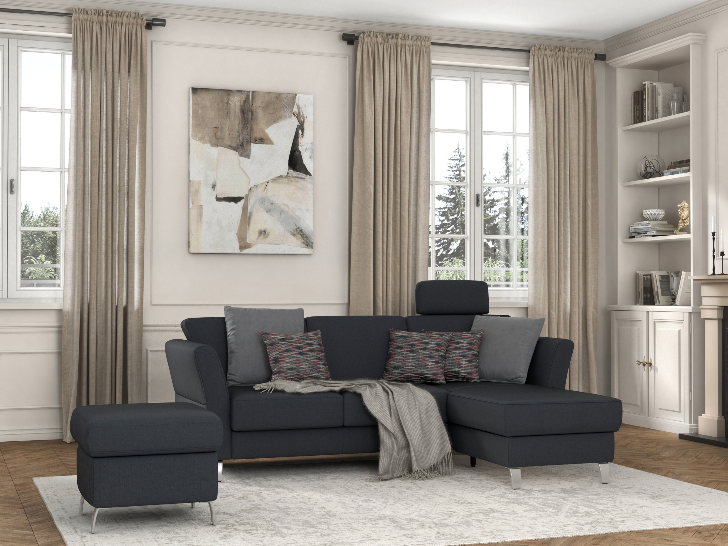 sit&more Stauraumhocker »Visby« auch erhältlich in dem mit Wasser zu reinigendem "Soft clean" Bezug