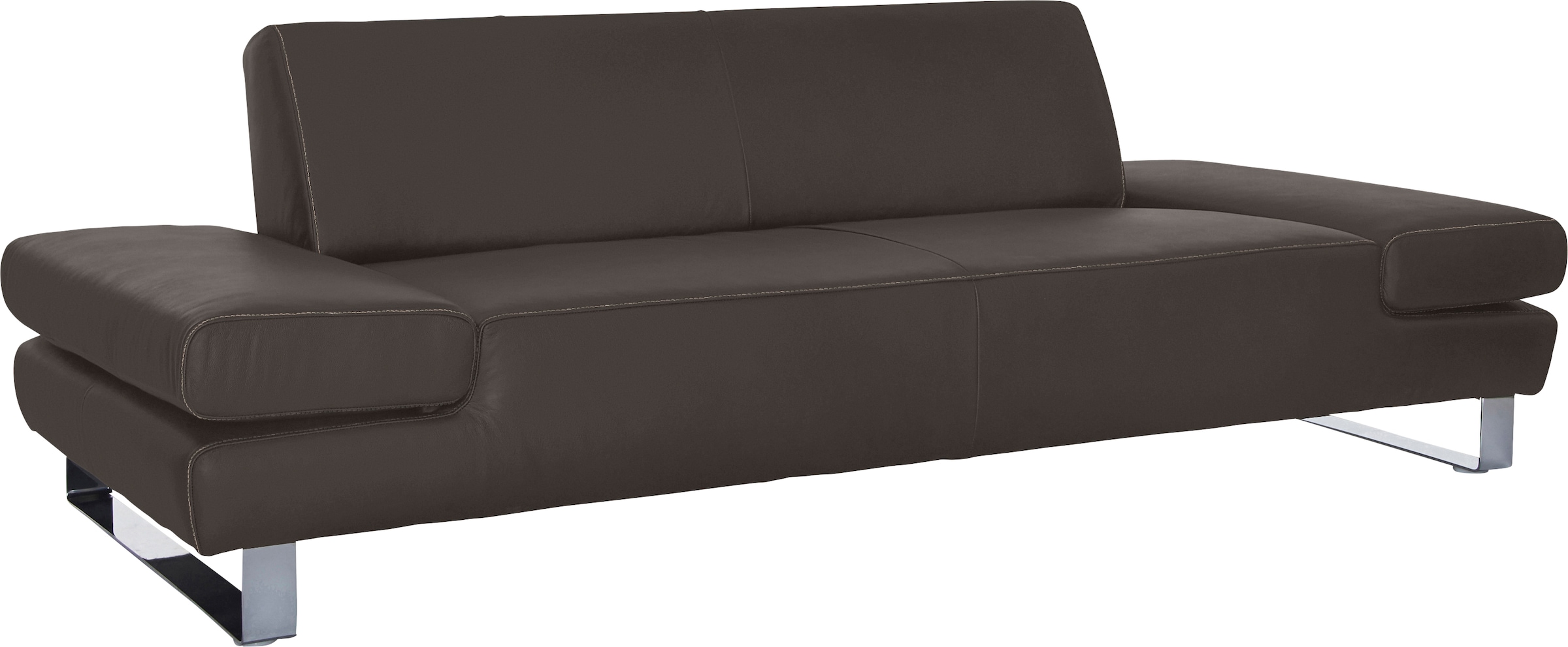 W.SCHILLIG 3-Sitzer »taboo Designsofa mit hohem Sitzkomfort«, mit Normaltiefe, inklusive Armlehnenverstellung, mit Kontrastnaht
