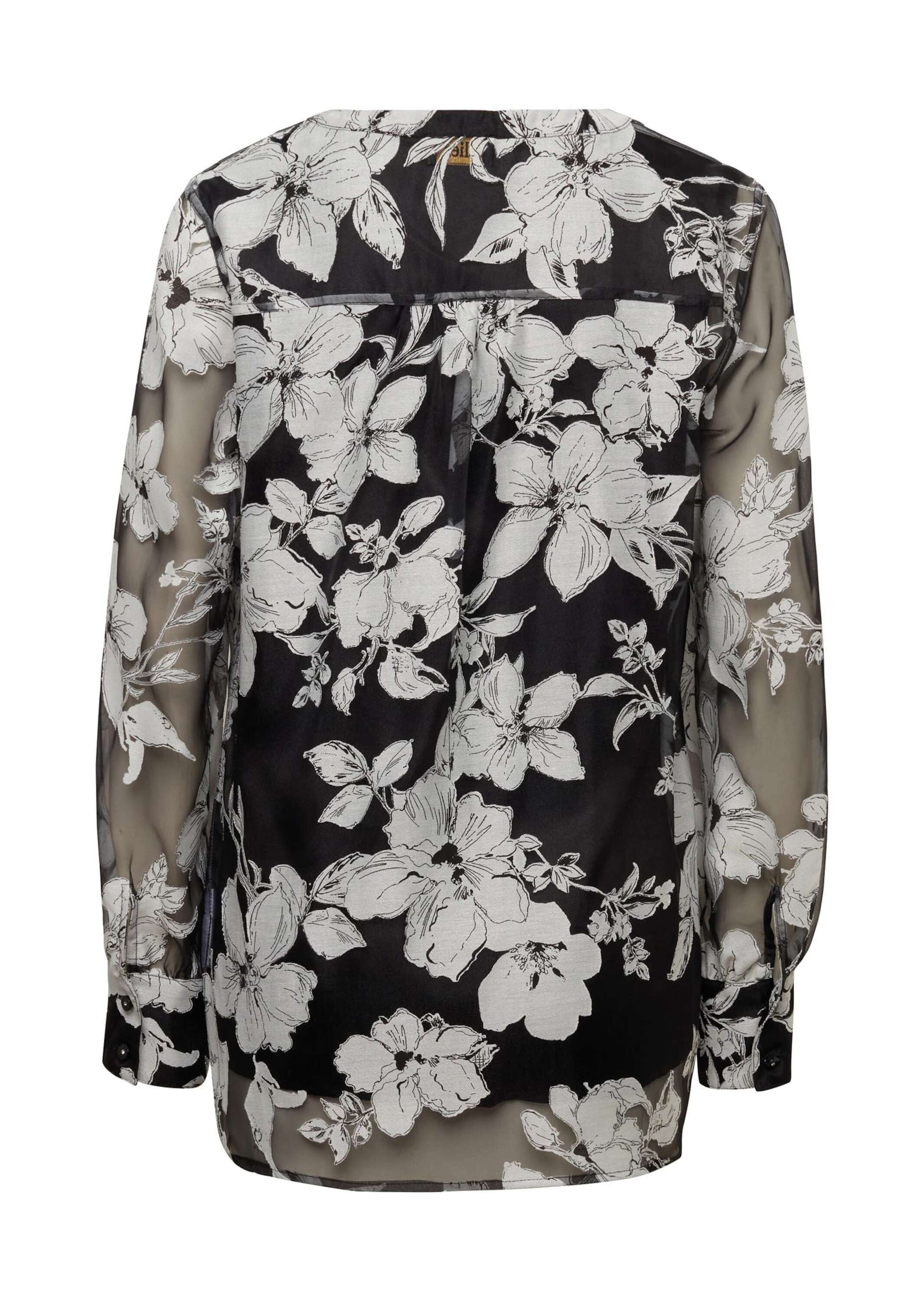 GOLDNER Klassische Bluse »Kurzgröße Blusen-Set aus floraler Ausbrennerware«