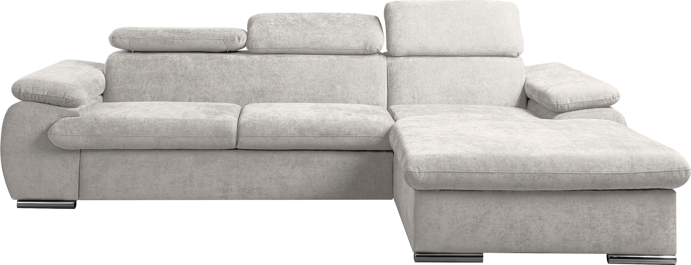 WERK2 Ecksofa »Cosmo 282 cm breit, Multifunktionen, Bettfunktion« Chenille, L-Form, XXL, Schlaffunktion, Bettkasten
