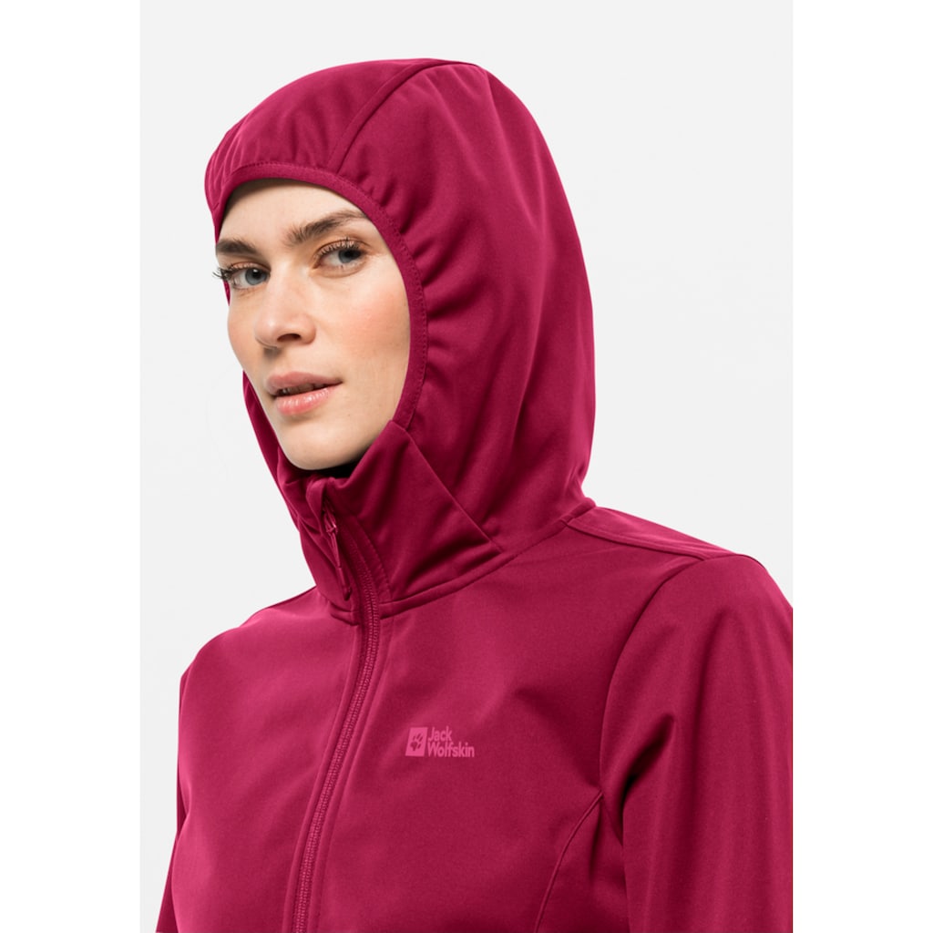 Jack Wolfskin Softshelljacke »WINDHAIN HOODY W«, mit Kapuze