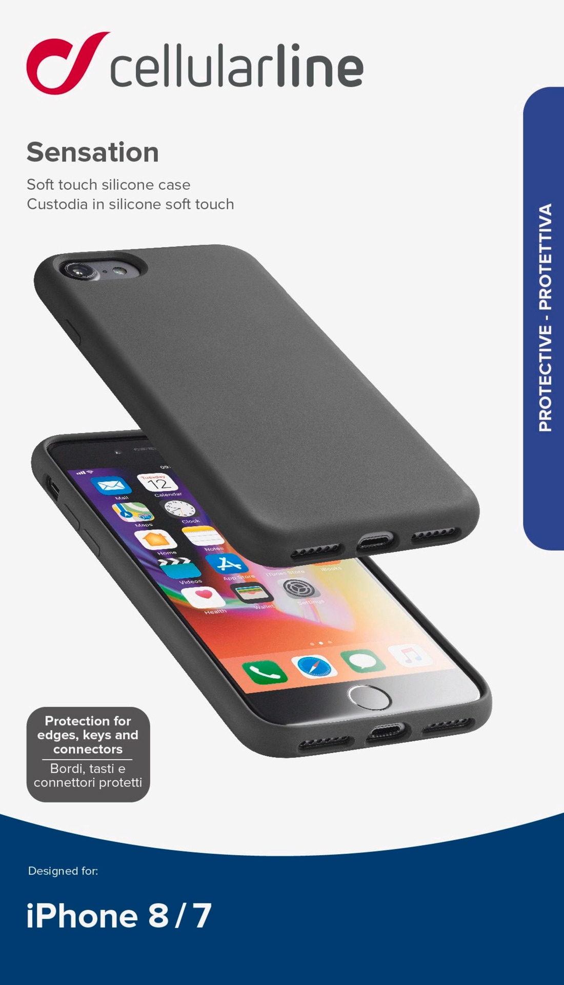Cellularline Backcover »Silikon Case SENSATION - iPhone 6/7/8/SE«