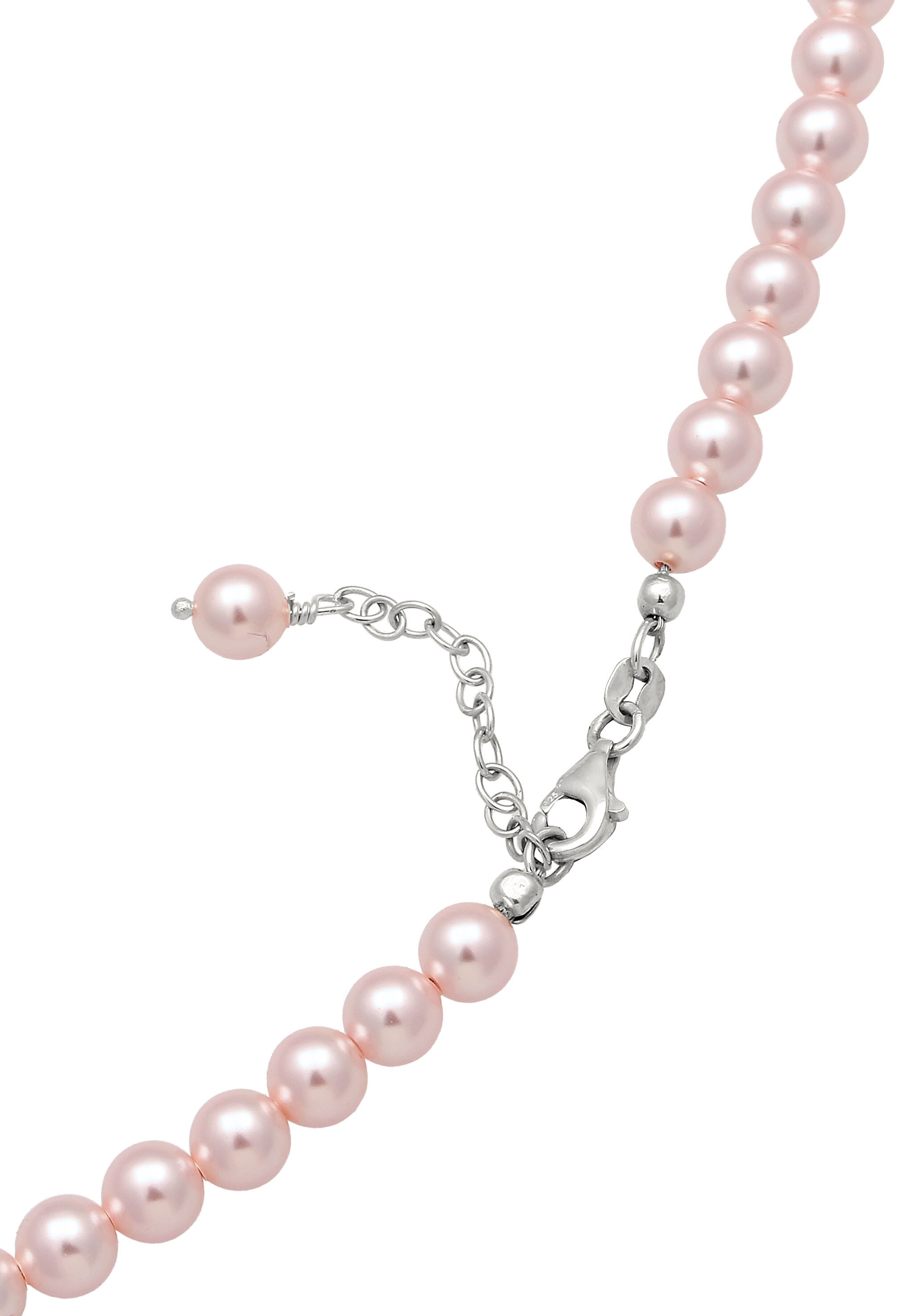 Nenalina Silberkette »Halskette Perlen von Swarovski® Rosa 925 Sterling Silber«