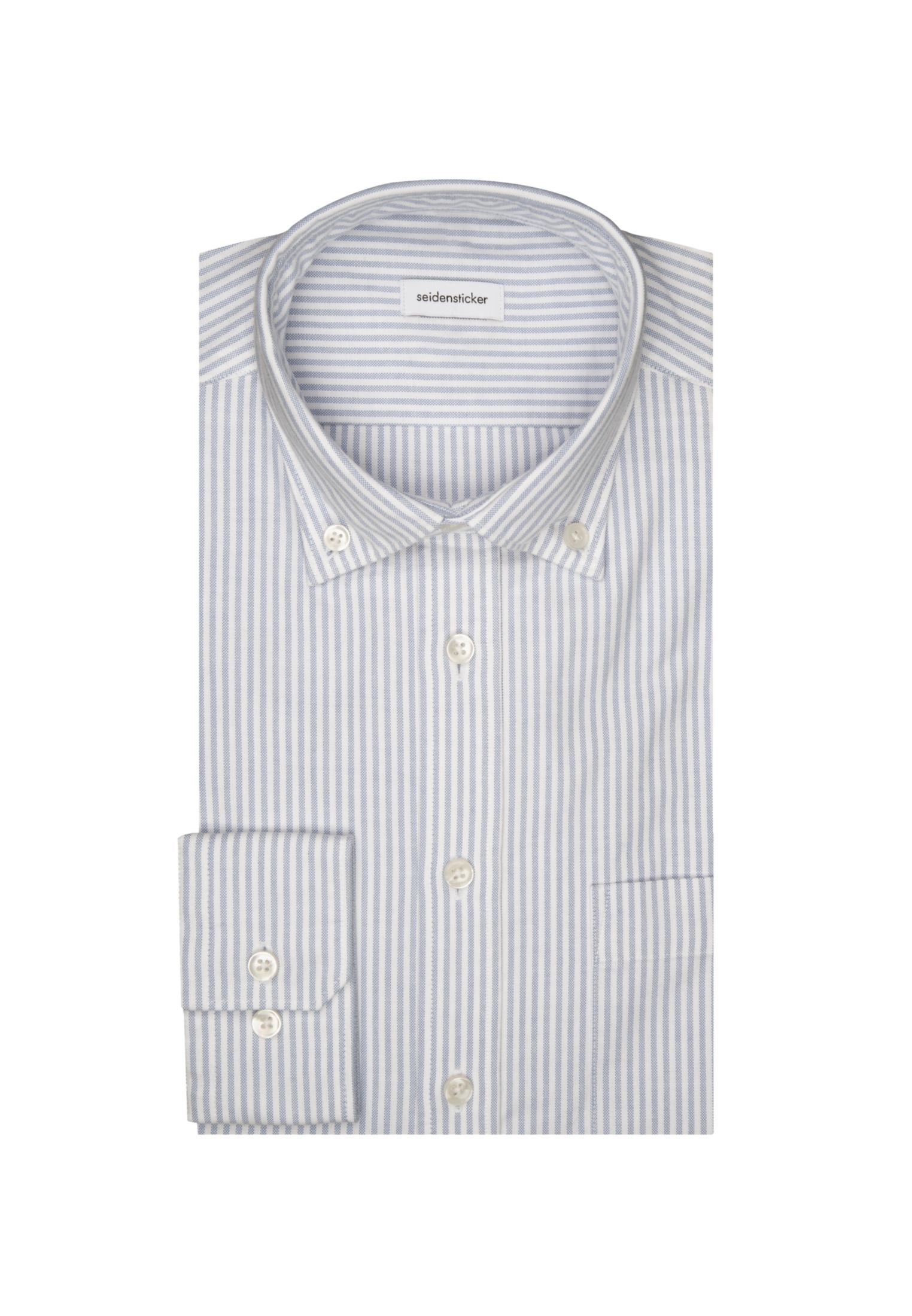 seidensticker Businesshemd, Slim 1/1 Button-Down-Kragen Gestreift
