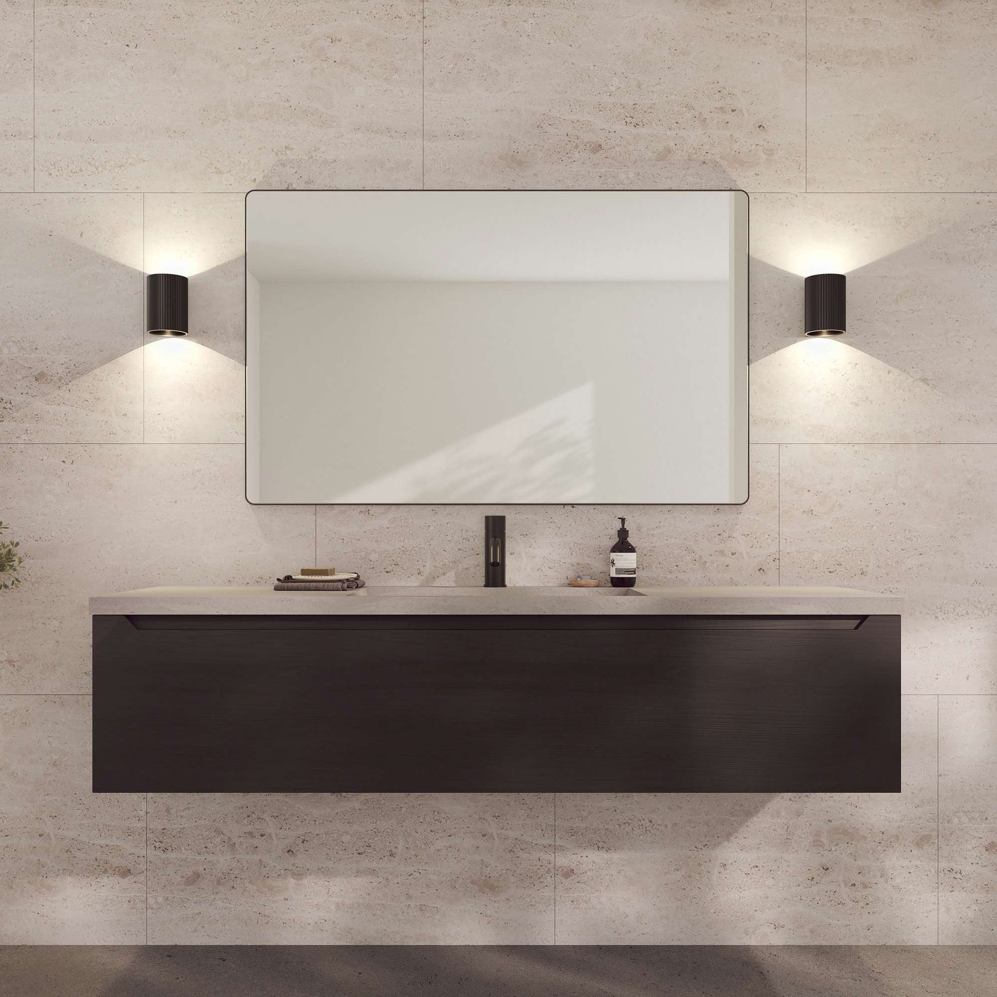 Loevschall Spiegel »Refine Wandspiegel rechteckig – eleganter Designspiegel mit edlem«, Rahmen in vielen Größen & Farben für Bad, Flur & Schlafzimmer