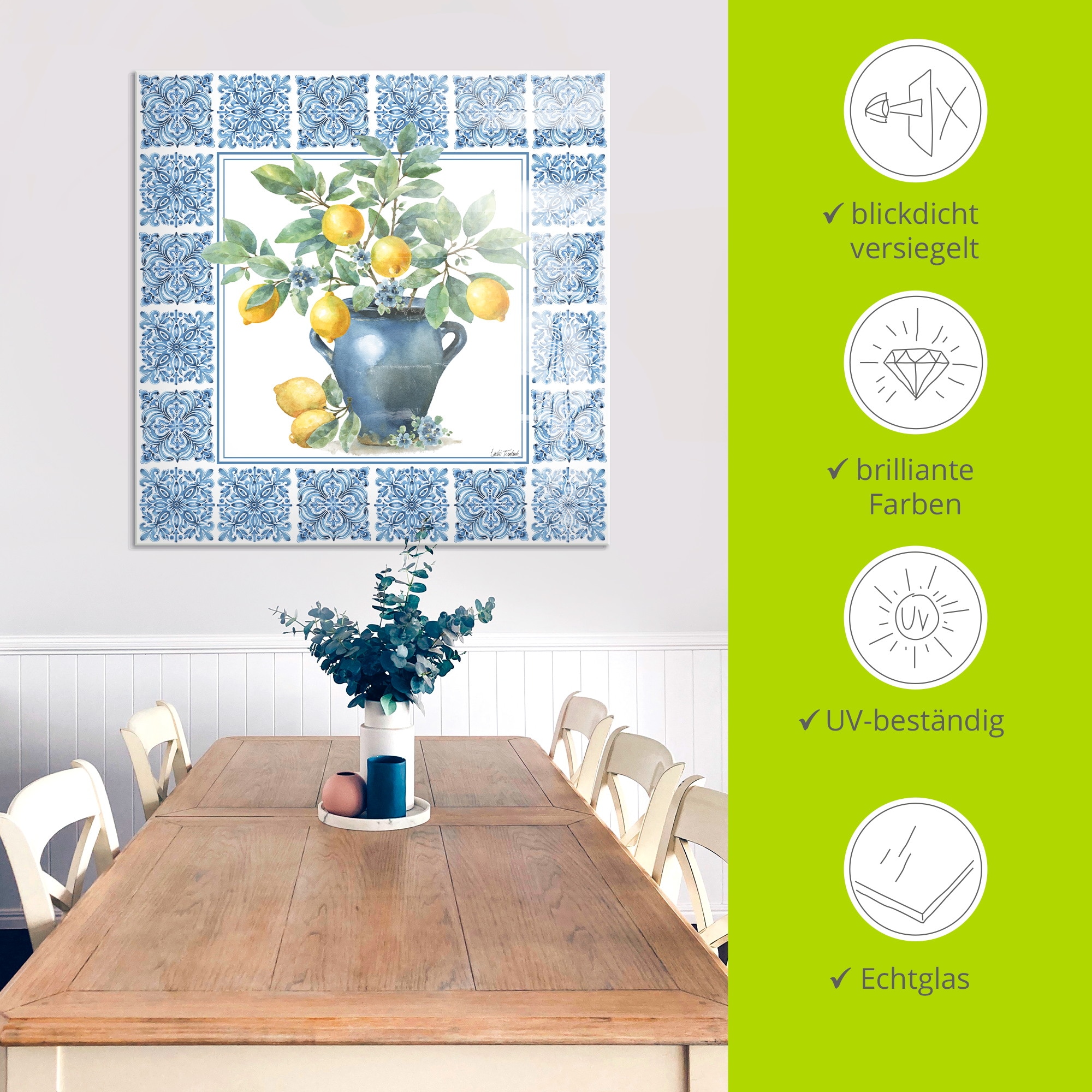 Artland Glasbild »Le Citron VI« Arrangements 1 Stk. tlg. in verschiedenen Größen