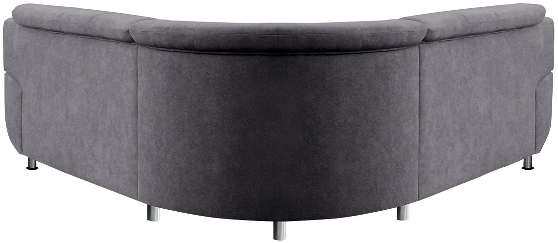 TRENDMANUFAKTUR Ecksofa »Rondo wahlweise mit Schlaffunktion, bequeme Armlehnen« L-Form, wahlw.mit Federkern, Füße chromfarben, Unser Dauertiefpreis
