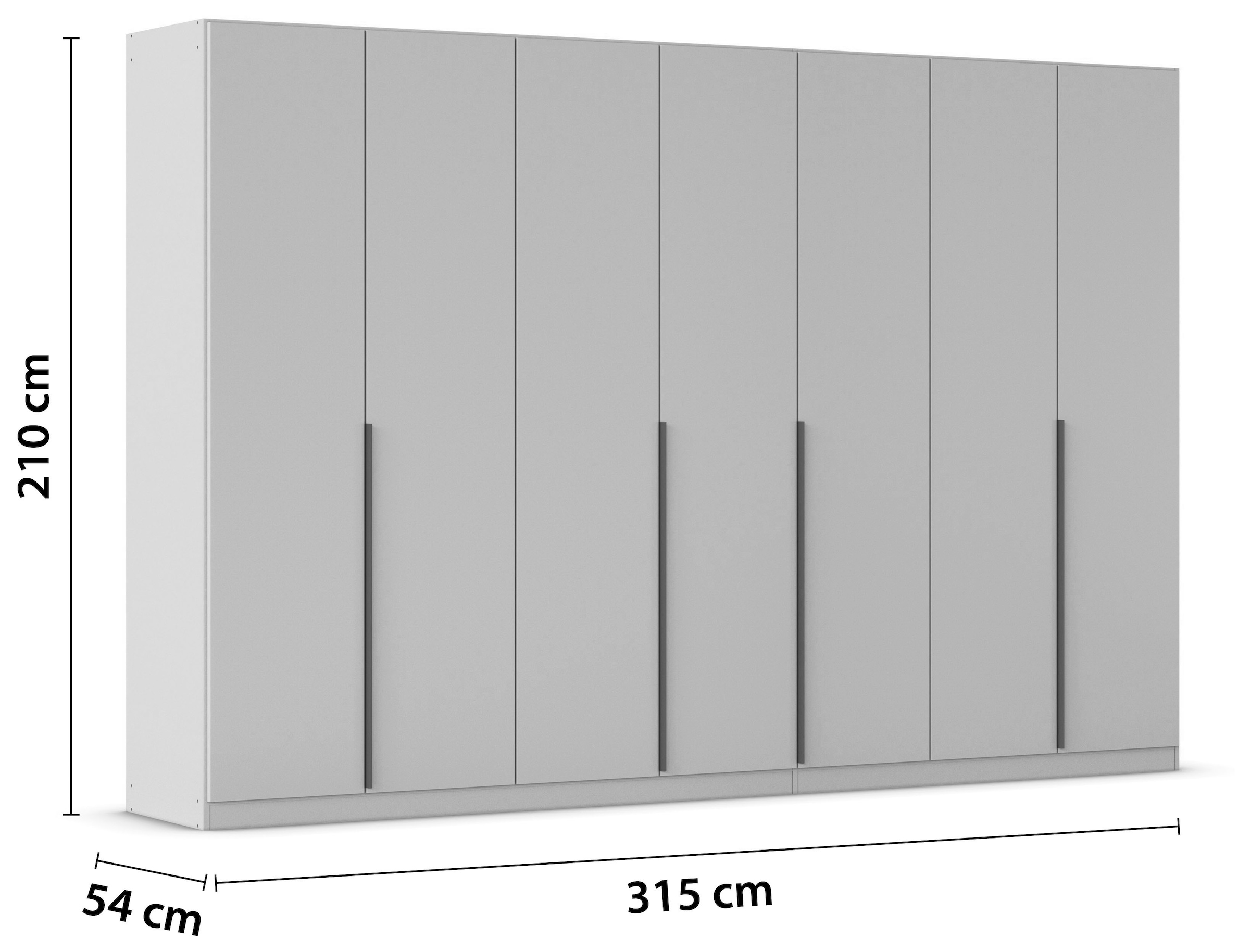 rauch Drehtürenschrank »Kleiderschrank Schrank Garderobe AGORDO mit Dekor- oder Hochglanzfront«, (in zwei Griff-Farben), durchdachte Innenausstattung, in 6 Breiten und 2 Höhen MADE IN GERMANY