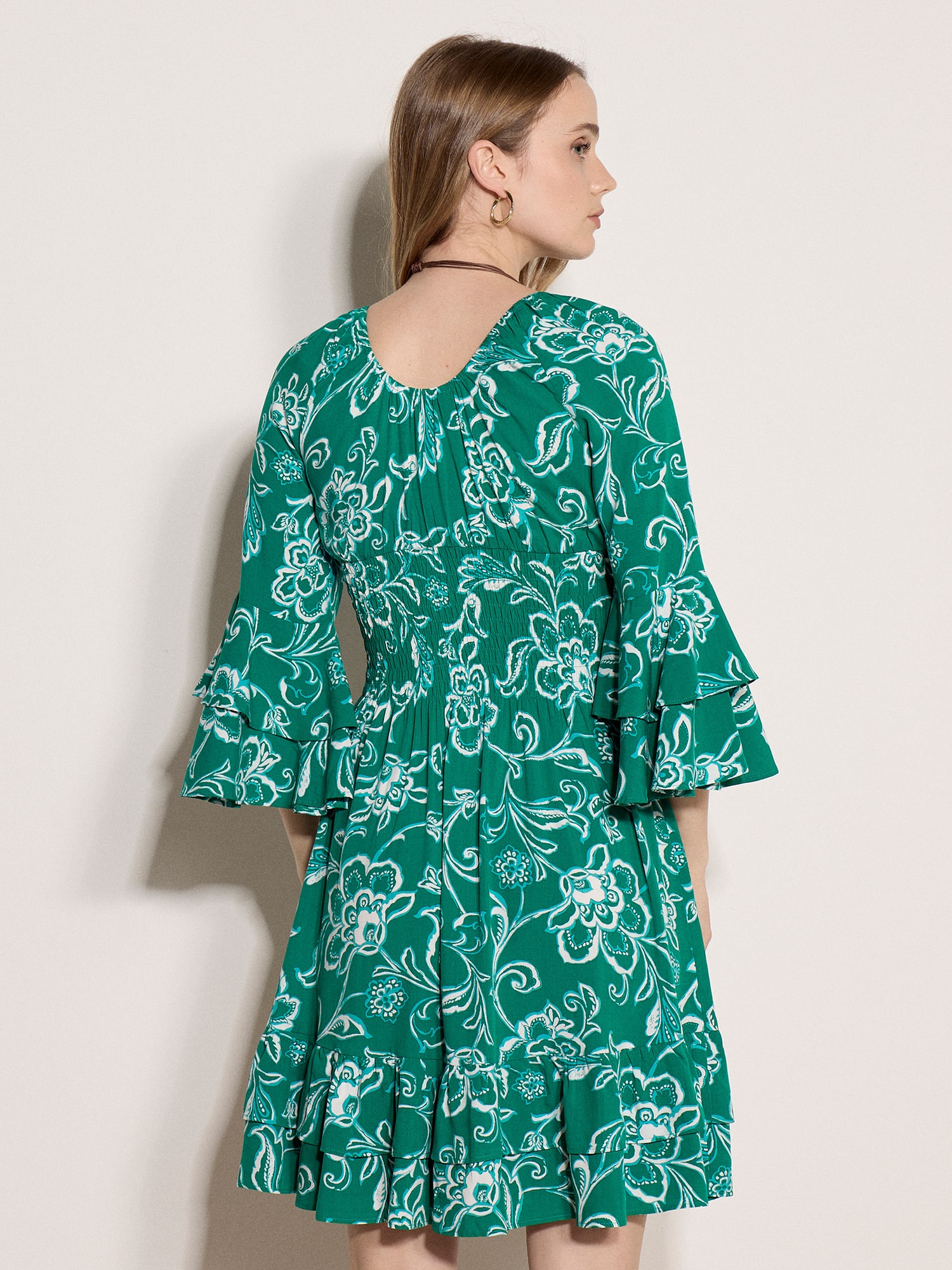 Apricot Minikleid »Minikleid« mit Trompetenärmeln