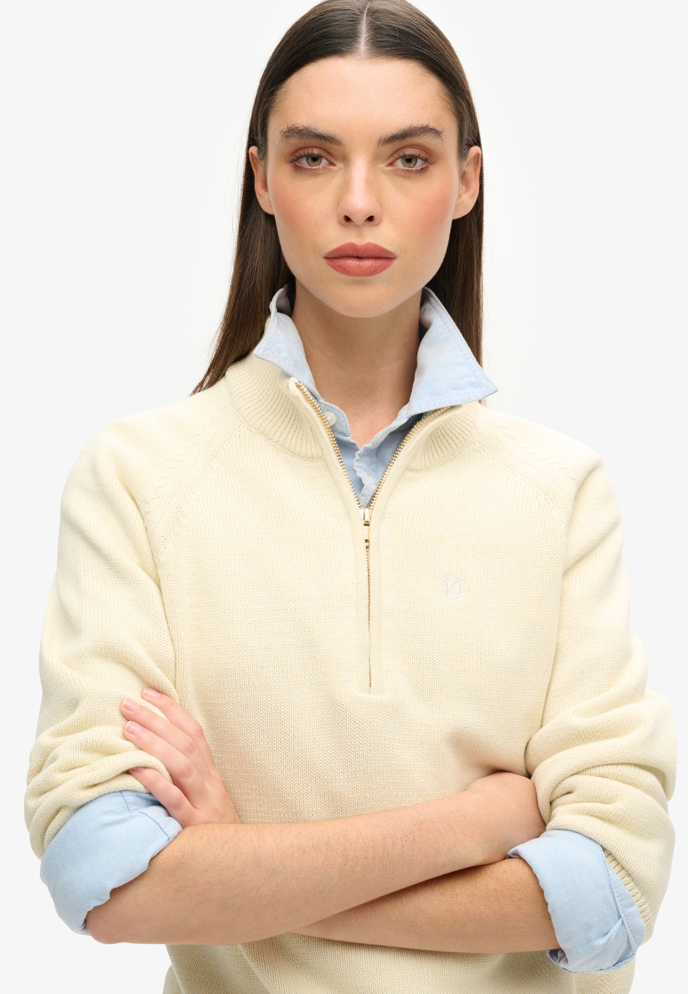 Superdry Troyer »CLASSIC COTTON KNIT HALF ZIP« Baumwolle