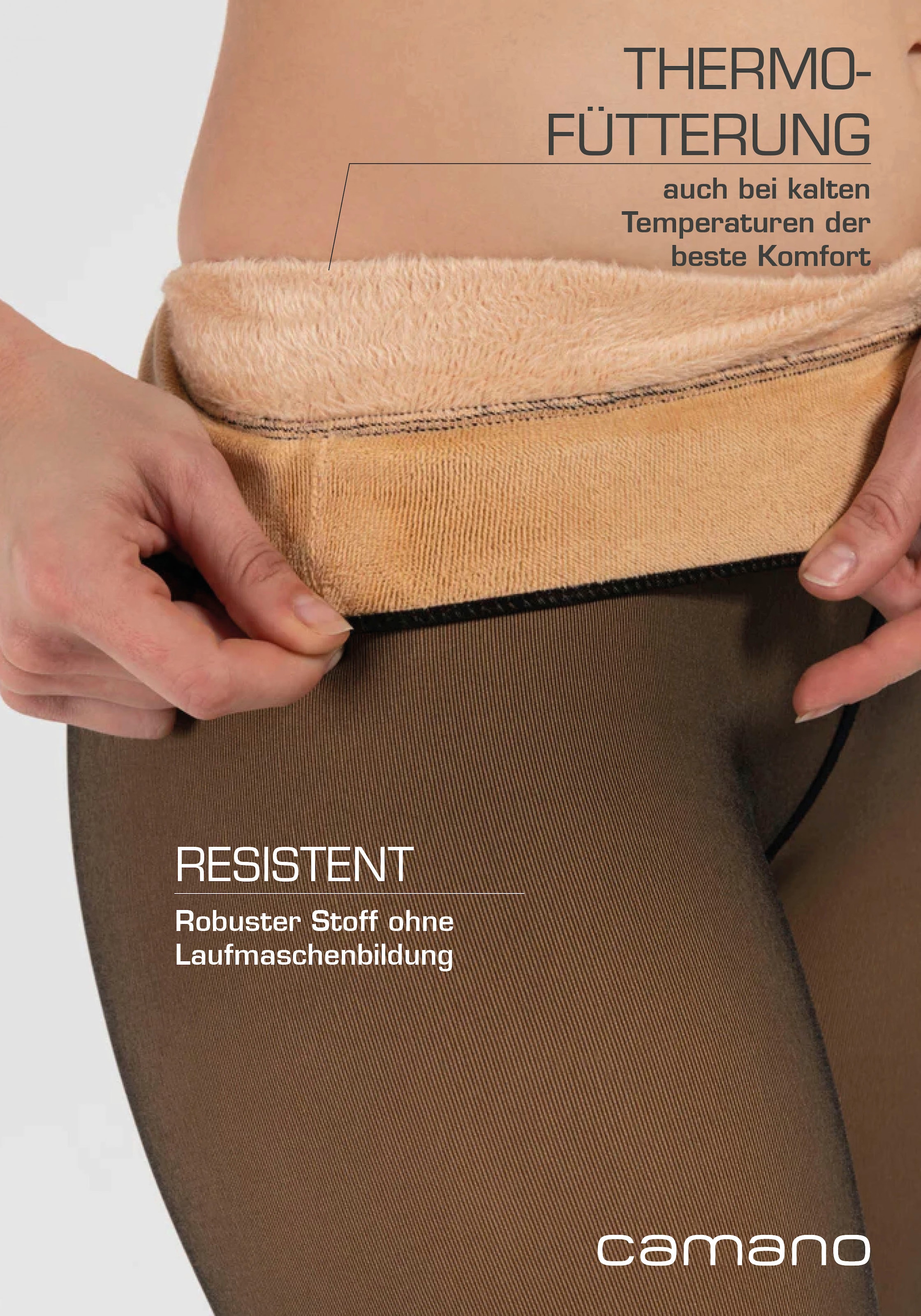Camano Strumpfhose »comfort«, (1er Pack), Thermo Warm & Transparent Tights, 120DEN, Komfort-Baumwollzwickel