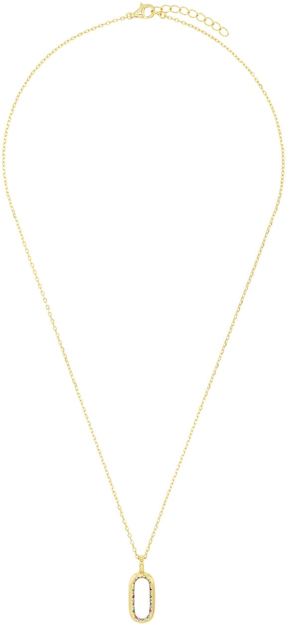Amor Kette mit Anhänger »Regenbogen-Optik, 2038268«, mit Zirkonia (synth.)