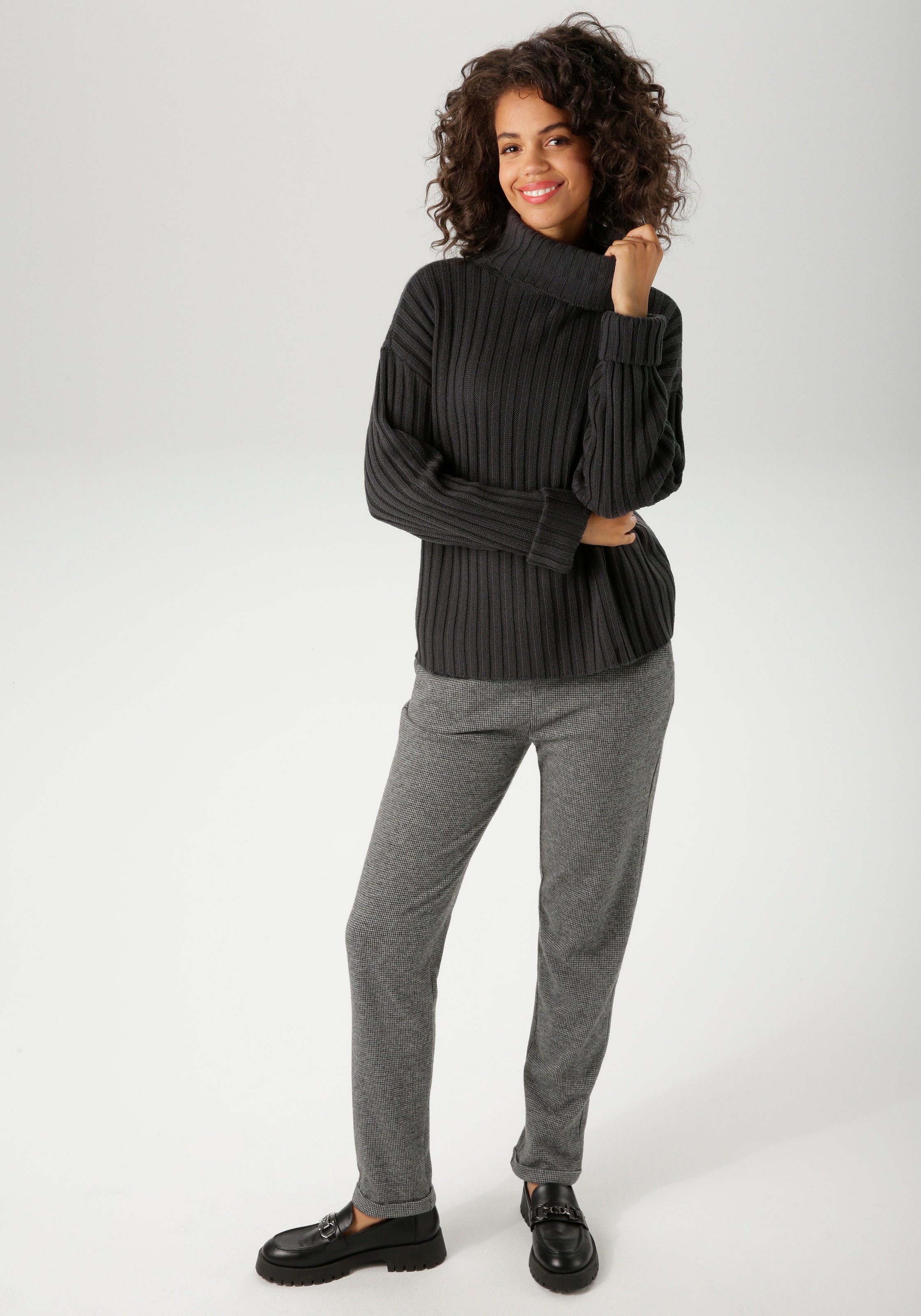 Aniston CASUAL Strickpullover, in Streifen-Optik - NEUE KOLLEKTION