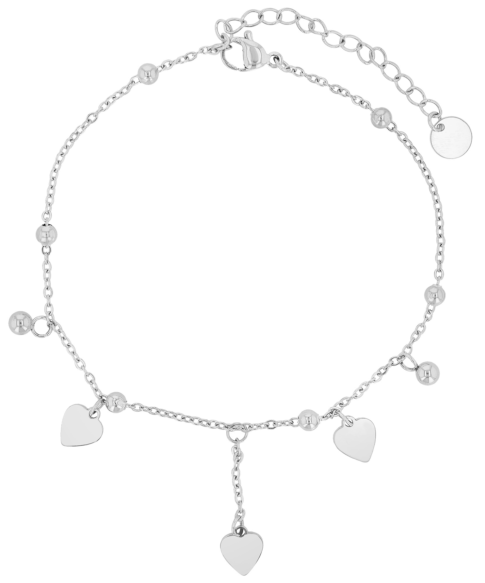 Adelia´s Fußkette »Damen Fußkettchen ¿ Herz aus Edelstahl«