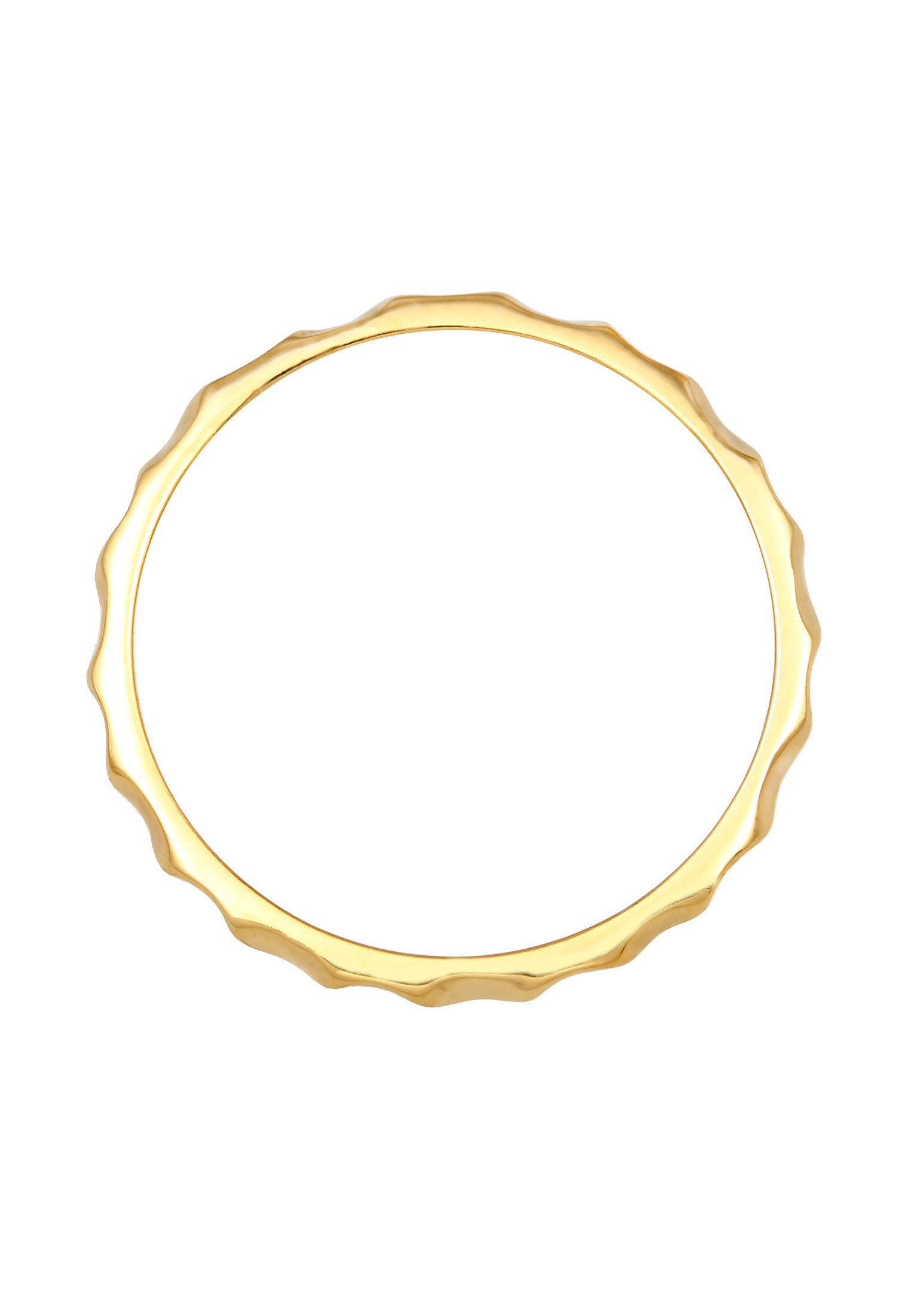 Elli Premium Silberring »Ring Stacking Facetten Basic 375 Gelbgold«
