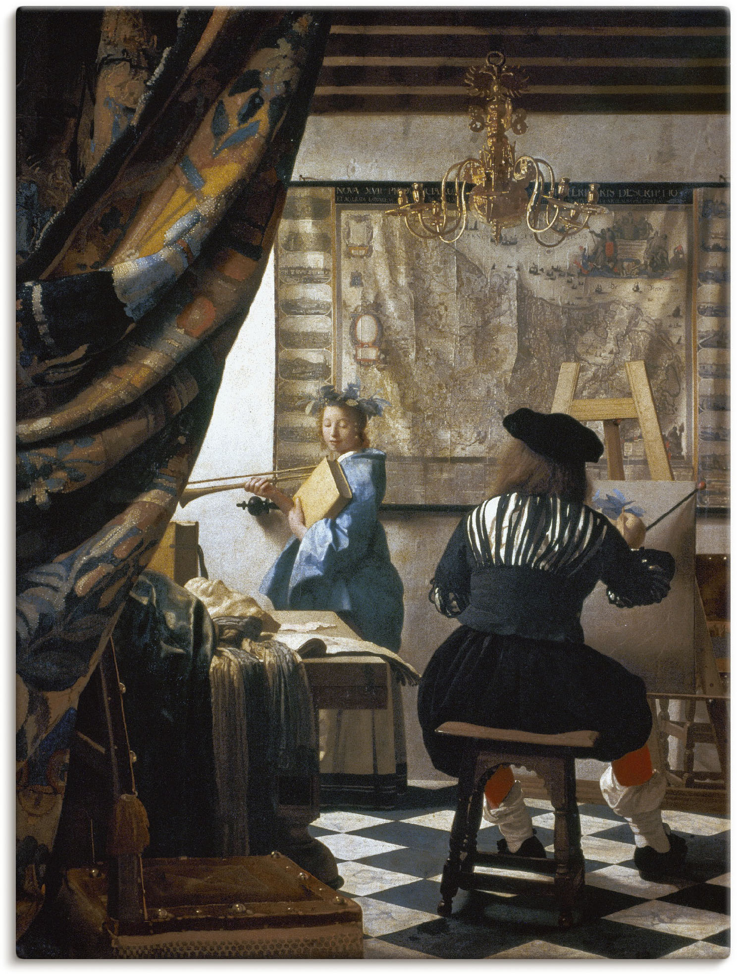 Artland Wandbild »Die Malkunst. Um 1666/68«, Berufe, (1 St.), in vielen Größen & Produktarten -Leinwandbild, Poster, Wandaufkleber / Wandtattoo auch für Badezimmer geeignet
