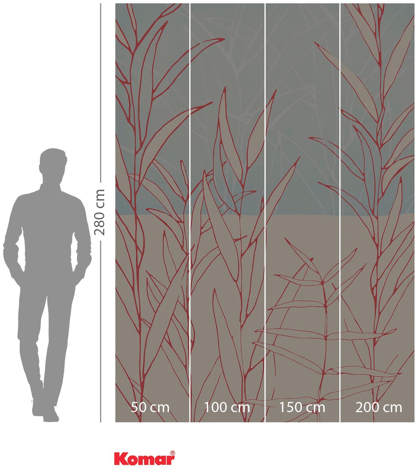 Komar Vliestapete »Digitaldruck Vlies - Plain - Größe 200 x 280 cm«, bedruckt, Wohnzimmer, Schlafzimmer