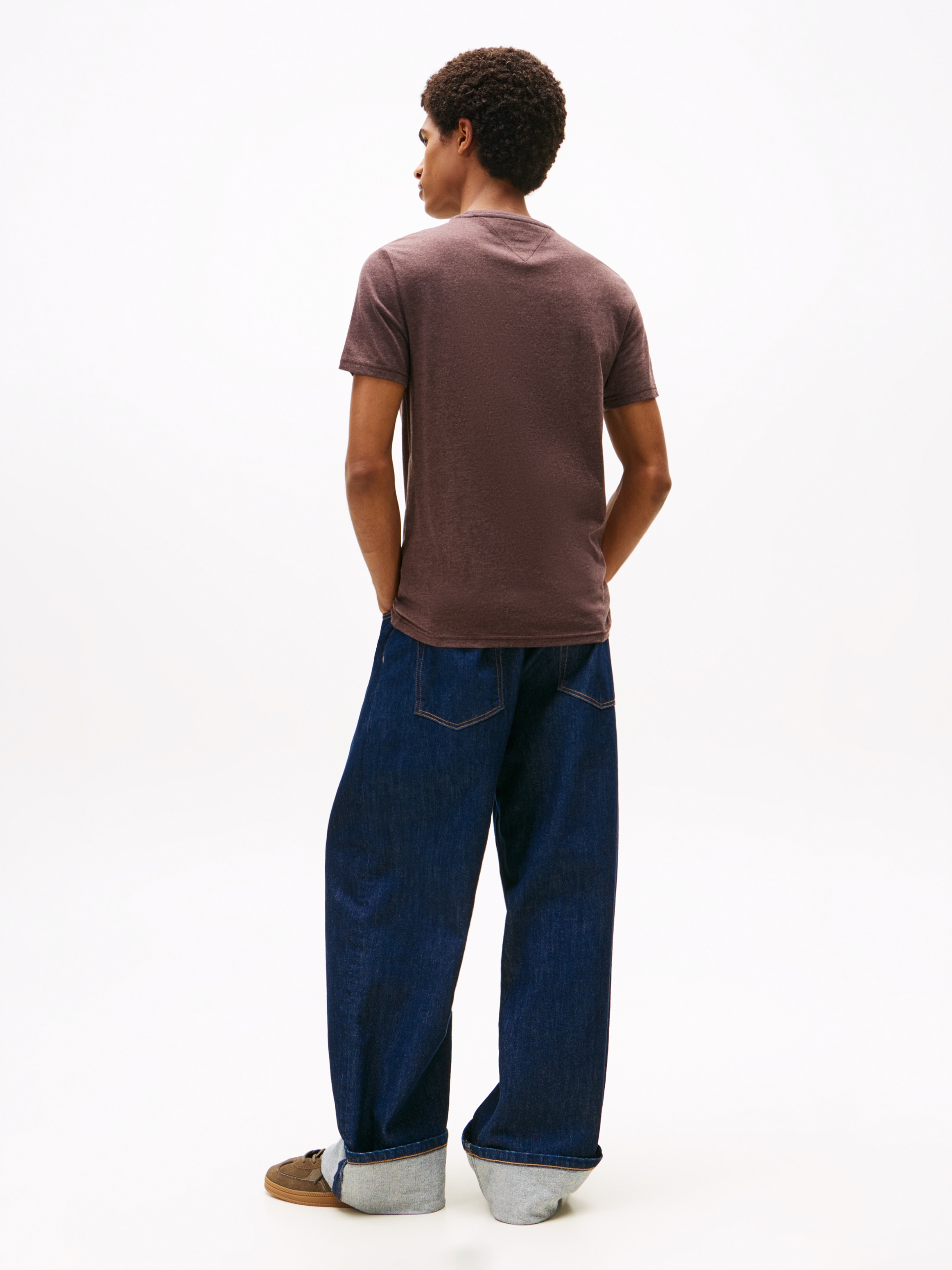 Tommy Jeans T-Shirt »TJM XSLIM JASPE HTR TEE EXT«, Mit Rundhalsausschnitt