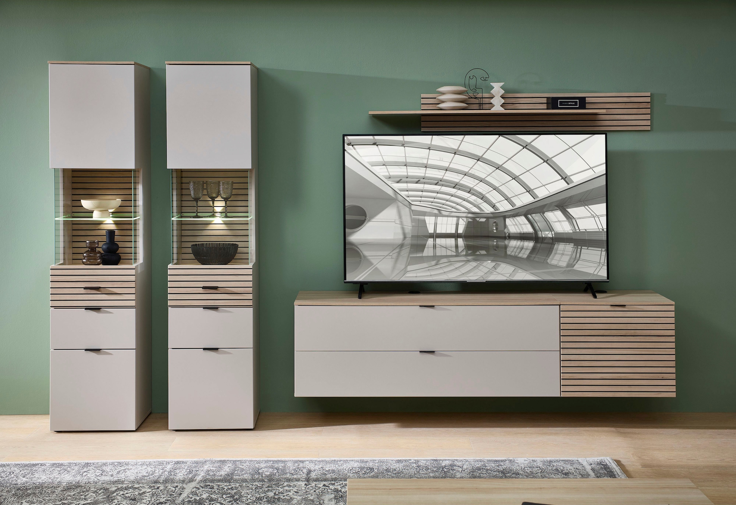 Innostyle Wohnwand »Ina Wohnwand, 320x200x40 cm (B/H/T)« 5 Stk. tlg.