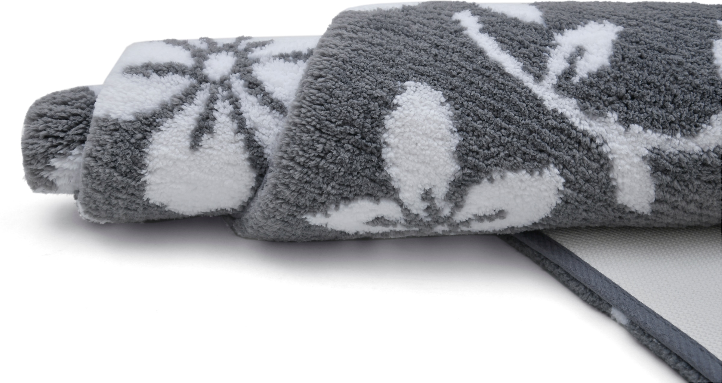 OTTO home Badematte »Daffney, Badvorleger, Badezimmer Teppich, Duschvorleger« Höhe 18 mm rutschhemmend beschichtet schnell trocknend Badteppich, Floral, Blumen Design