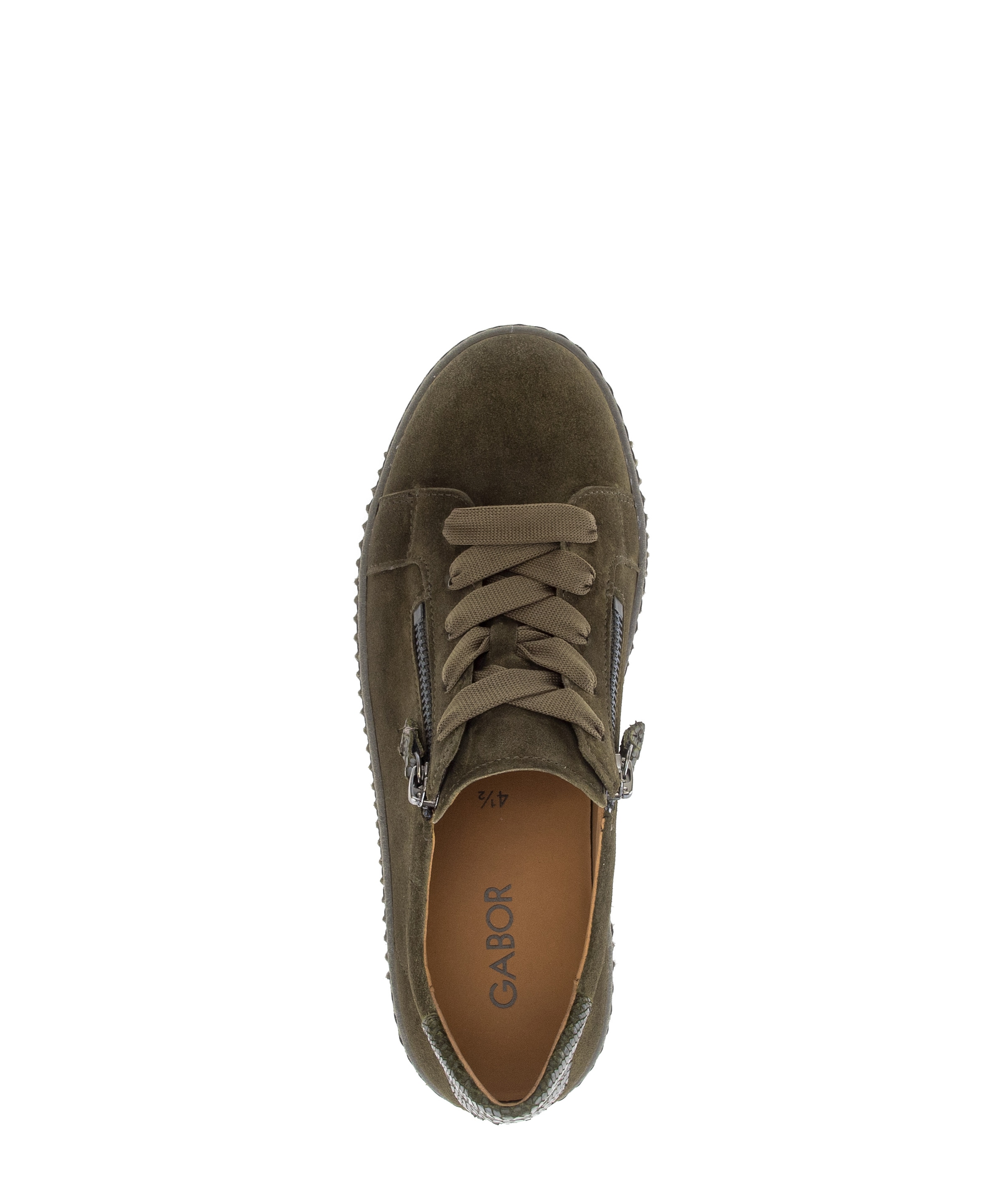 Gabor Plateausneaker  Freizeitschuh, Halbschuh, Schnürschuh mit dezenten Ziernähten