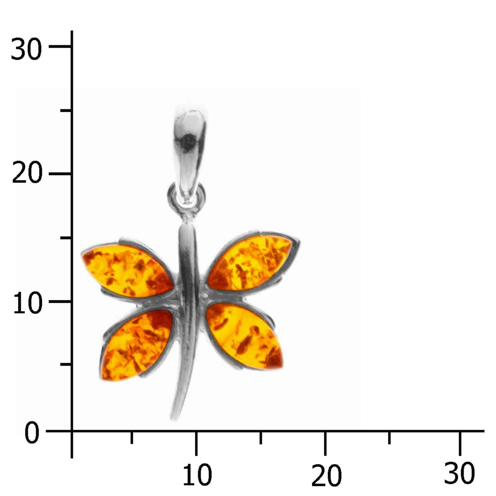OSTSEE-SCHMUCK Kettenanhänger »- Schmetterling - Silber 925/000 - Bernstein«