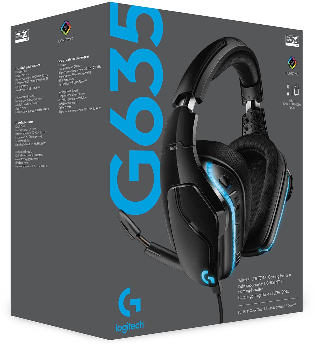 Logitech G Gaming-Headset »G635 jetzt OTTO Sound bei Surround 7.1 LIGHTSYNC«