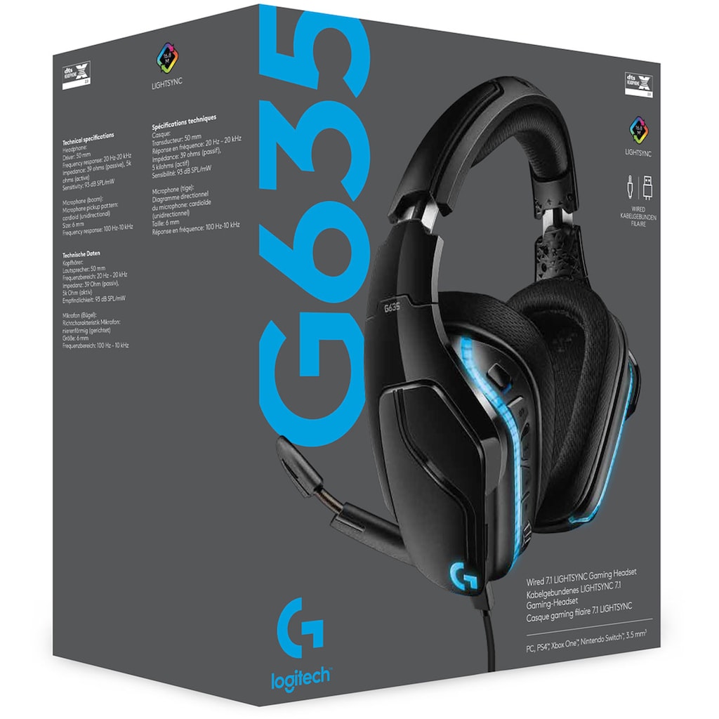 Logitech G Gaming-Headset »G635 7.1 Surround Sound LIGHTSYNC«