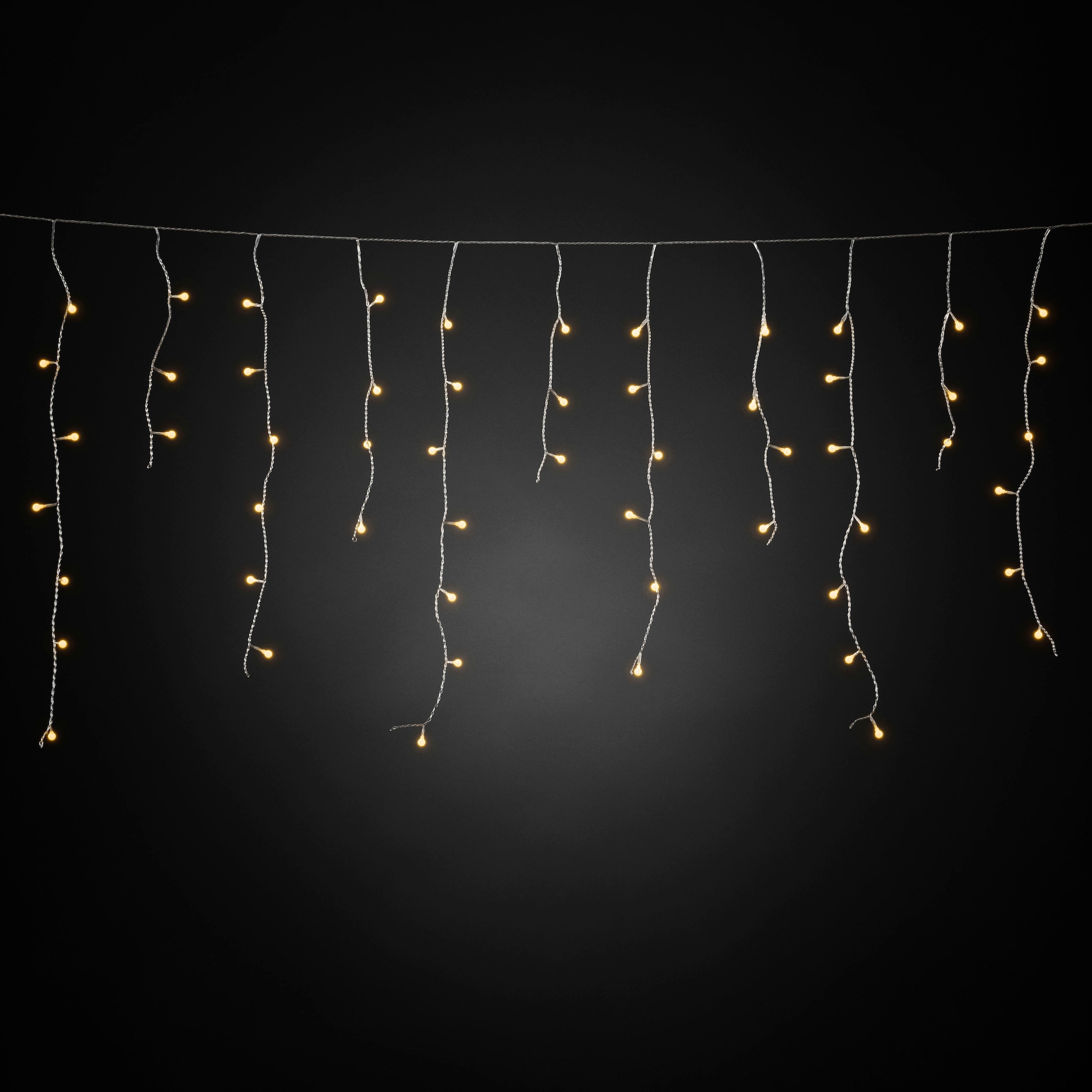 KONSTSMIDE LED-Lichtervorhang »LED Solar Eisregen Lichtervorhang, 200 bernsteinfarbene Dioden, Timer«, 200 St.-flammig, Fernbedienbar Dimmbar, 8 Lichtfunktionen,
Solarbox über USB aufladbar