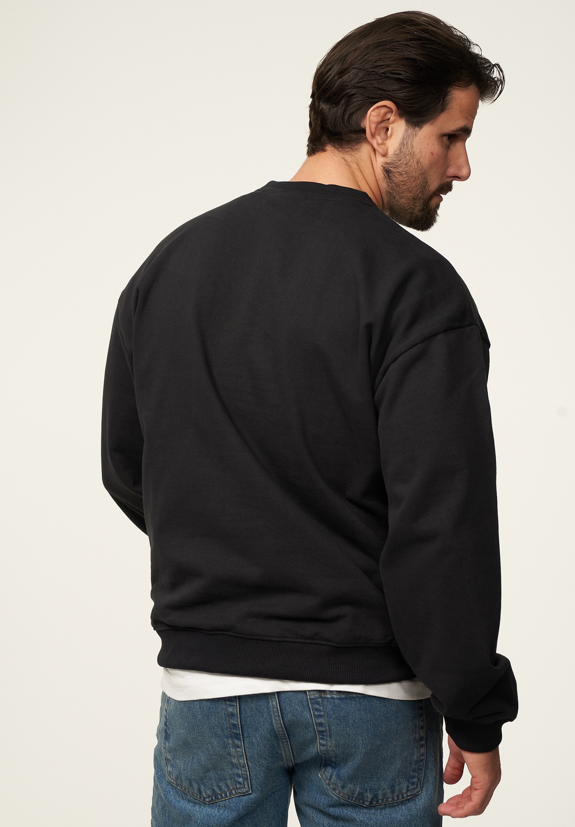 SOULSTAR Sweatshirt »Oversize Crew-Neck Pullover Sweater für Herren«, Herren Oversize Pullover mit Rundhals-Ausschnitt Crew-Neck Sweater
